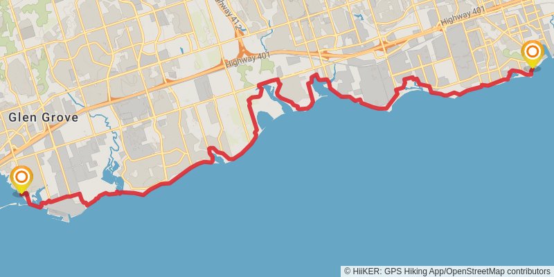 Waterfront Trail stage 23 Map