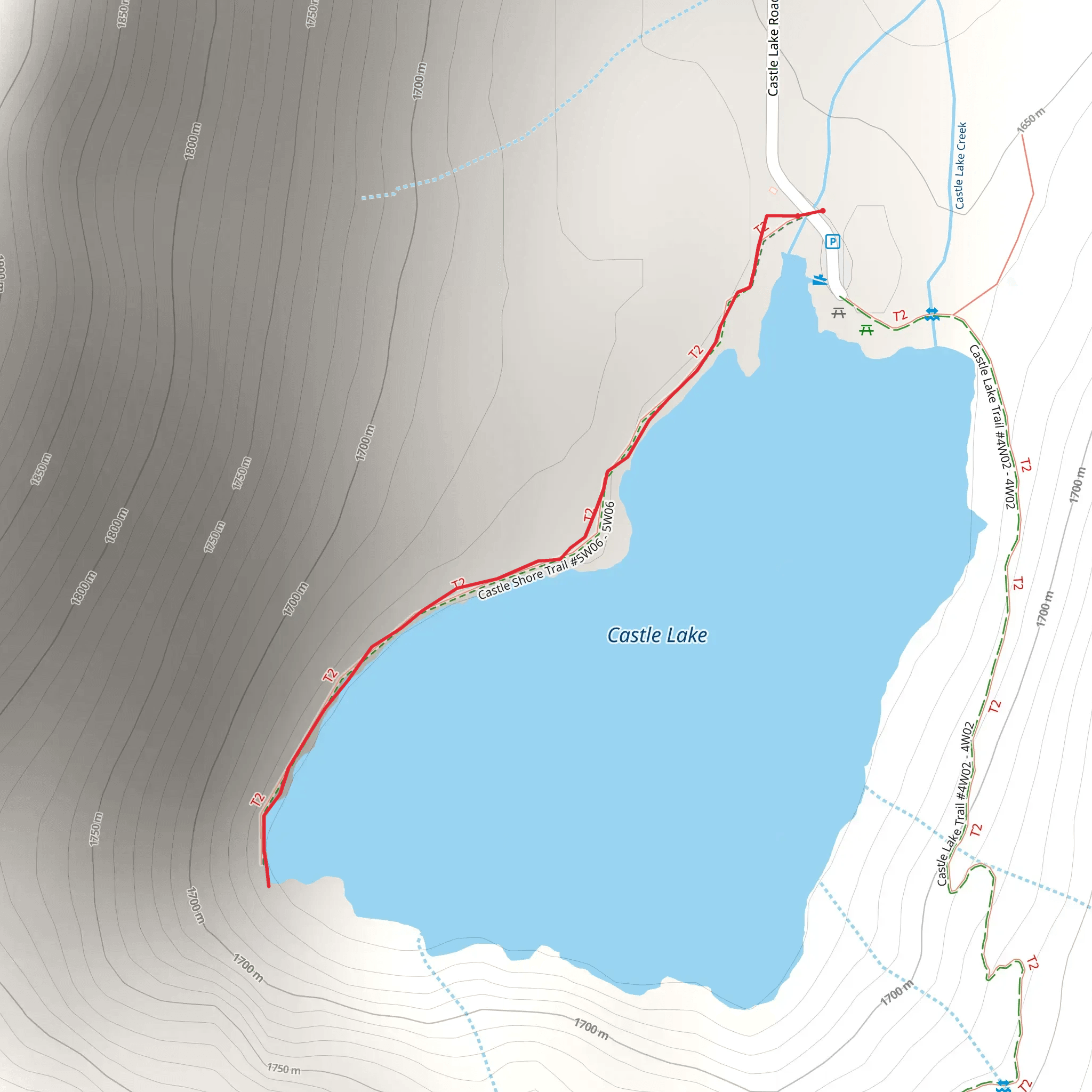 Castle Shore Trail mobile static map