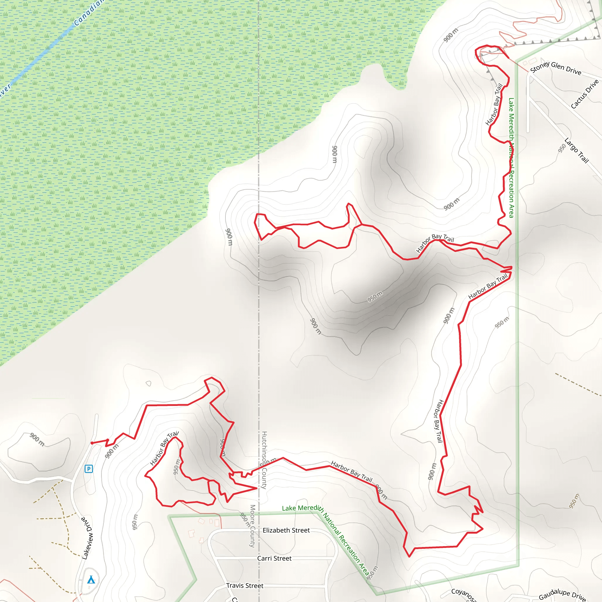 Harbor Bay Loop Trail mobile static map