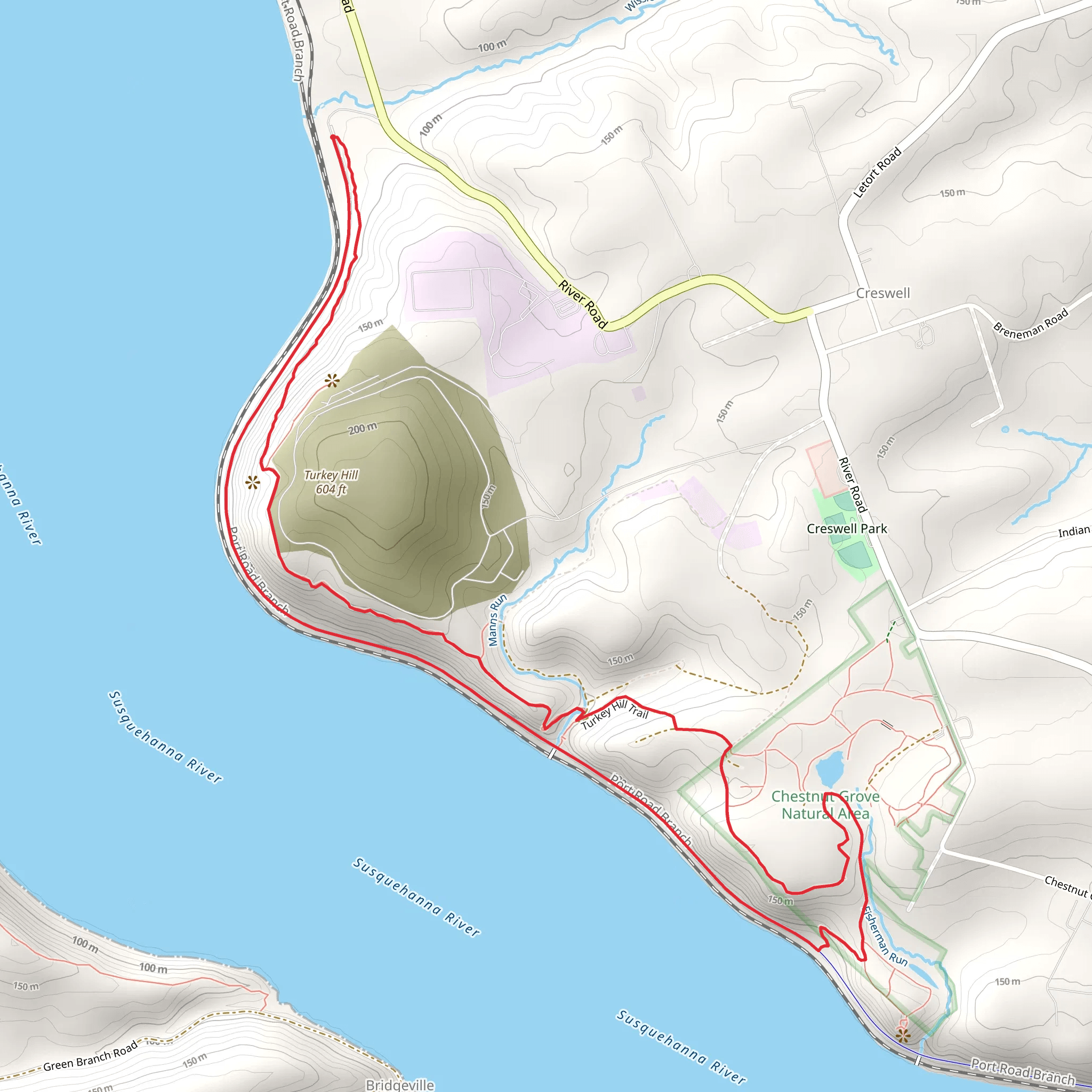 Turkey Hill via Dairy Enola Low Grade Trail Loop mobile static map