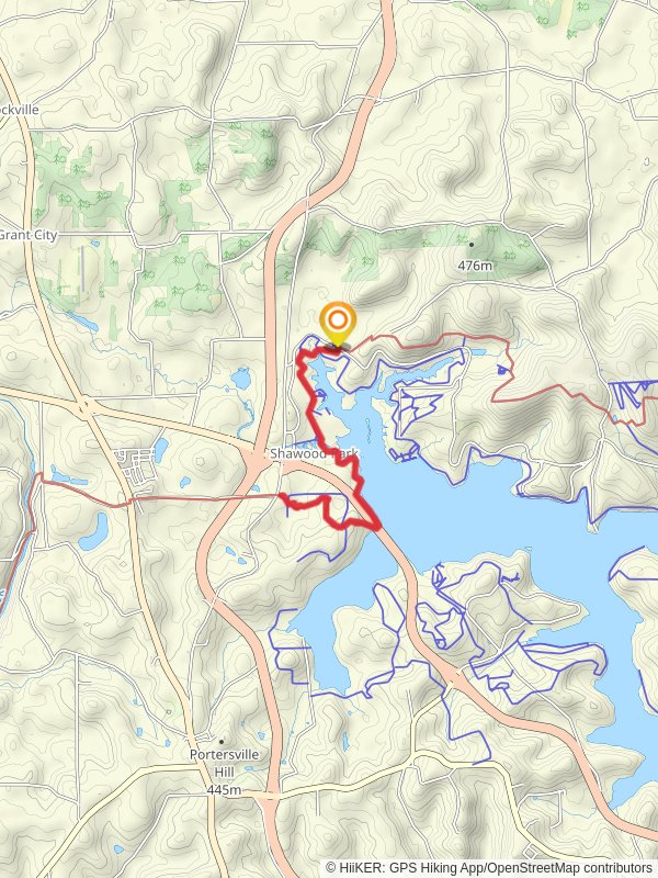 Shawood Park via Morraine Park Trail mobile static map