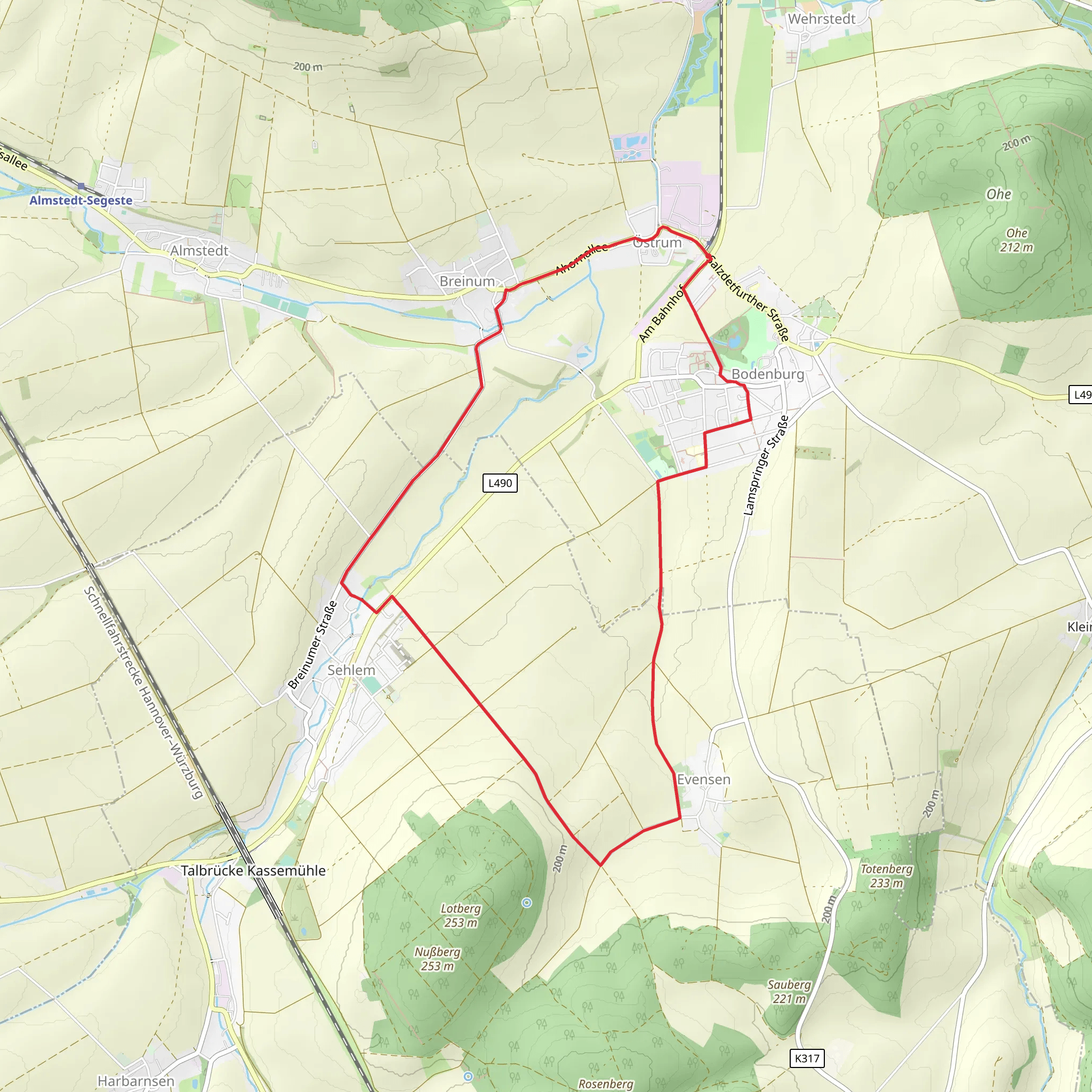 Kuckucksweg - Bodenburg mobile static map