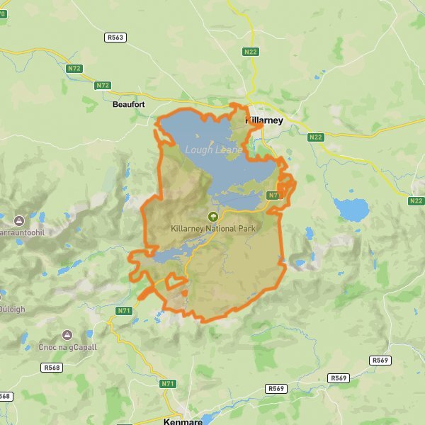 Kilarney National Park mobile static map