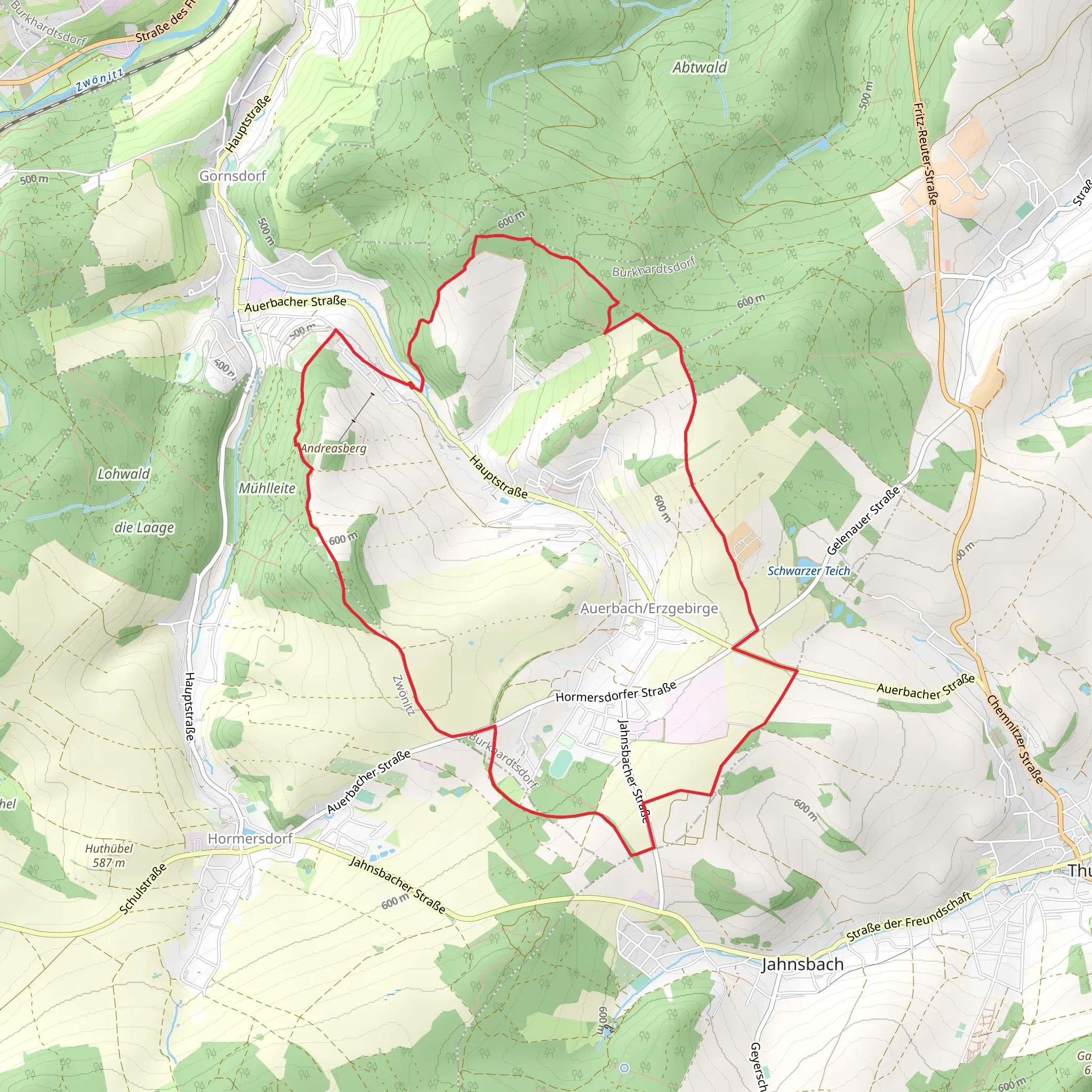 Rundweh um Auerbach Loop mobile static map