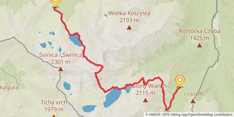 Tatras Mountains stage 2 Map
