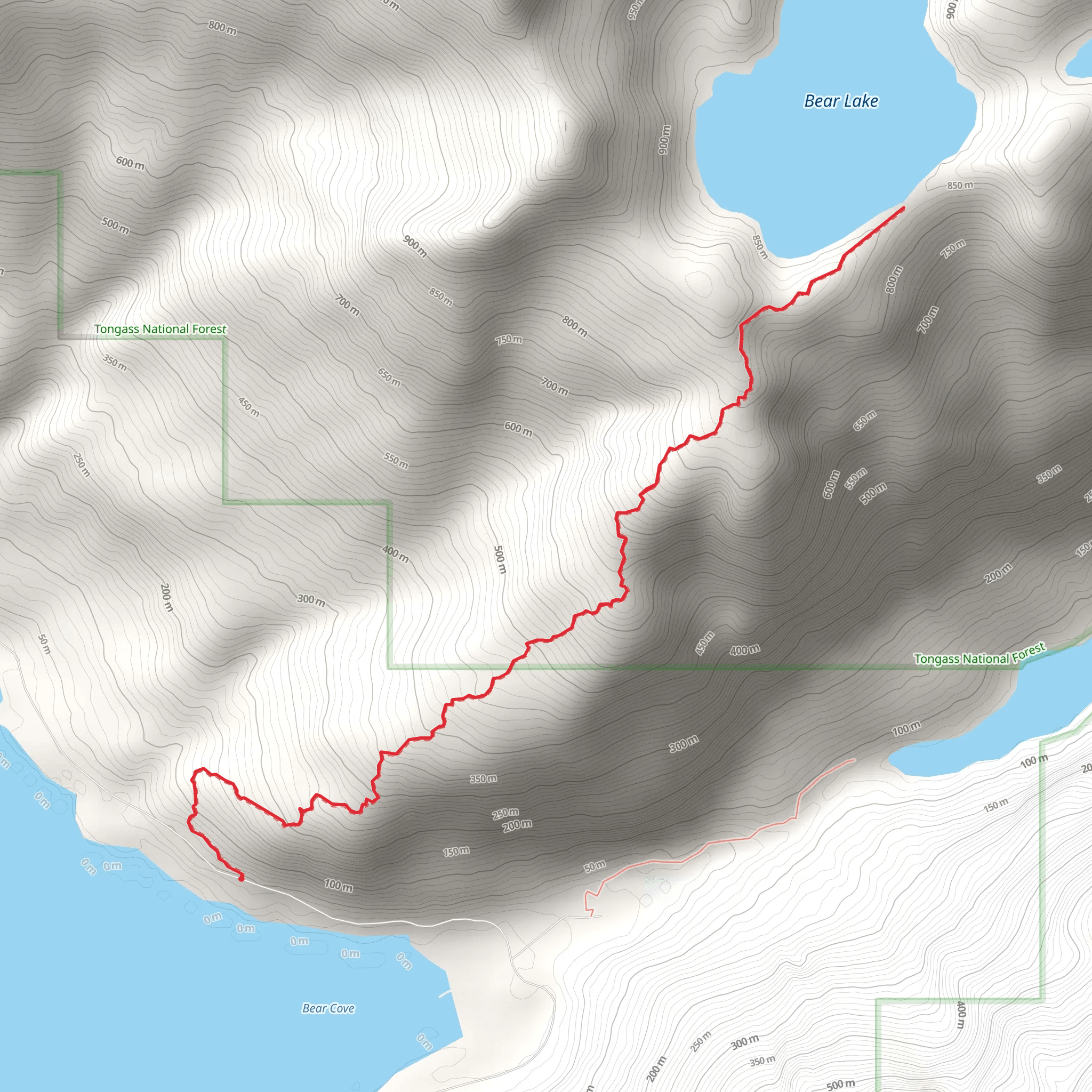 Bear Lake via Bear Lake Route mobile static map