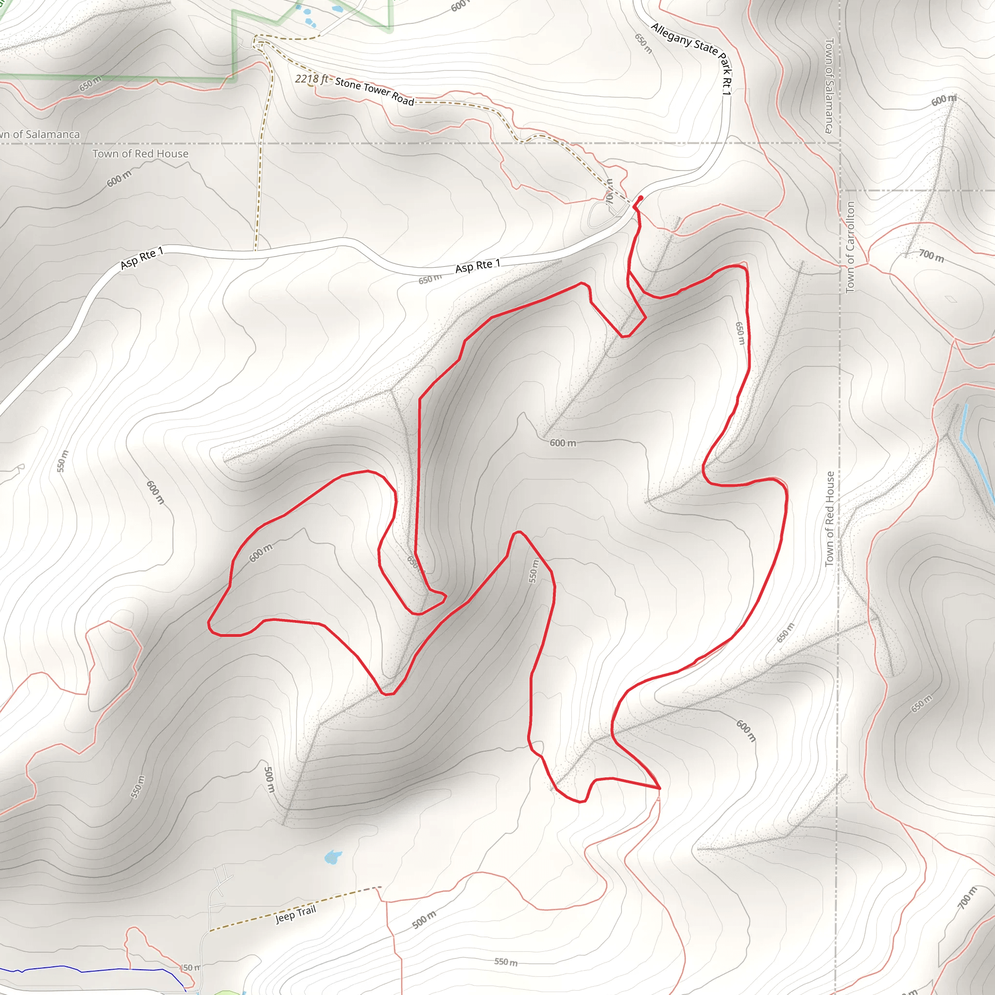 Snowsnake Run and Patterson Trail Loop mobile static map
