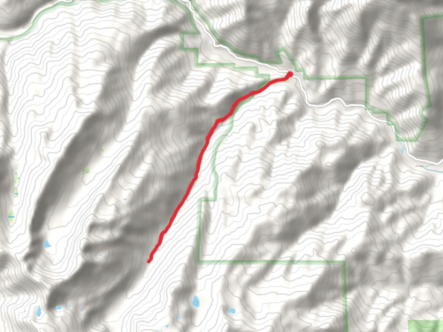 An image depicting the trail Boulder Creek Trail and its surrounding area.