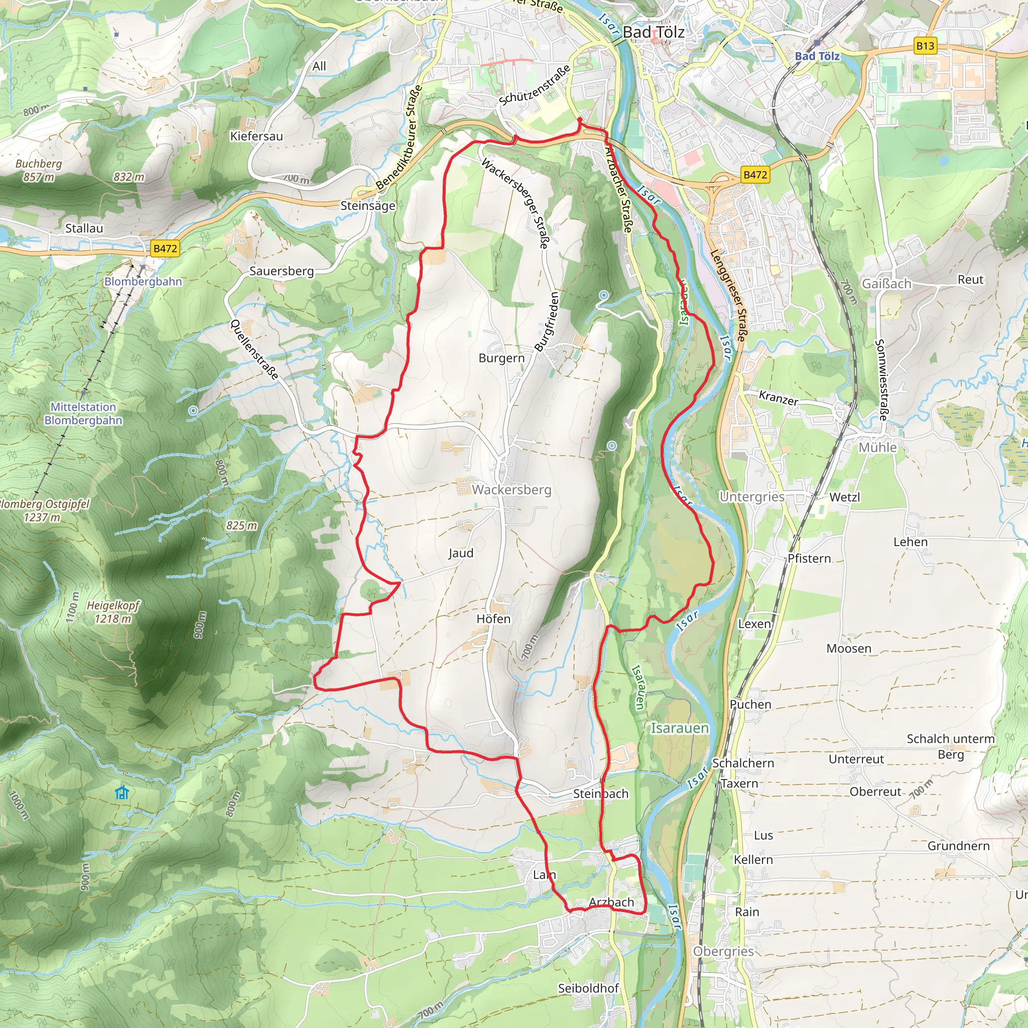 Wackersberg Loop mobile static map