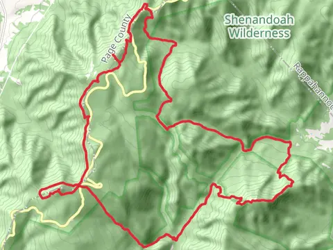 Cedar Run, Hawksbill, Stony Man, Corbin Hollow and Old Rag Mountain Loop Trail