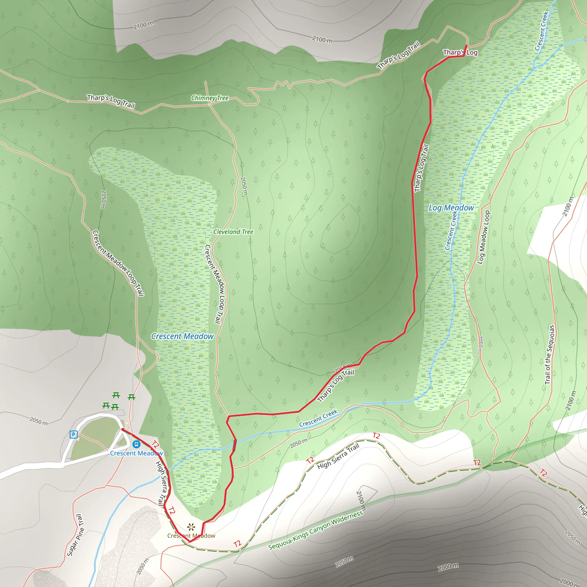 Tharp's Log Trail mobile static map