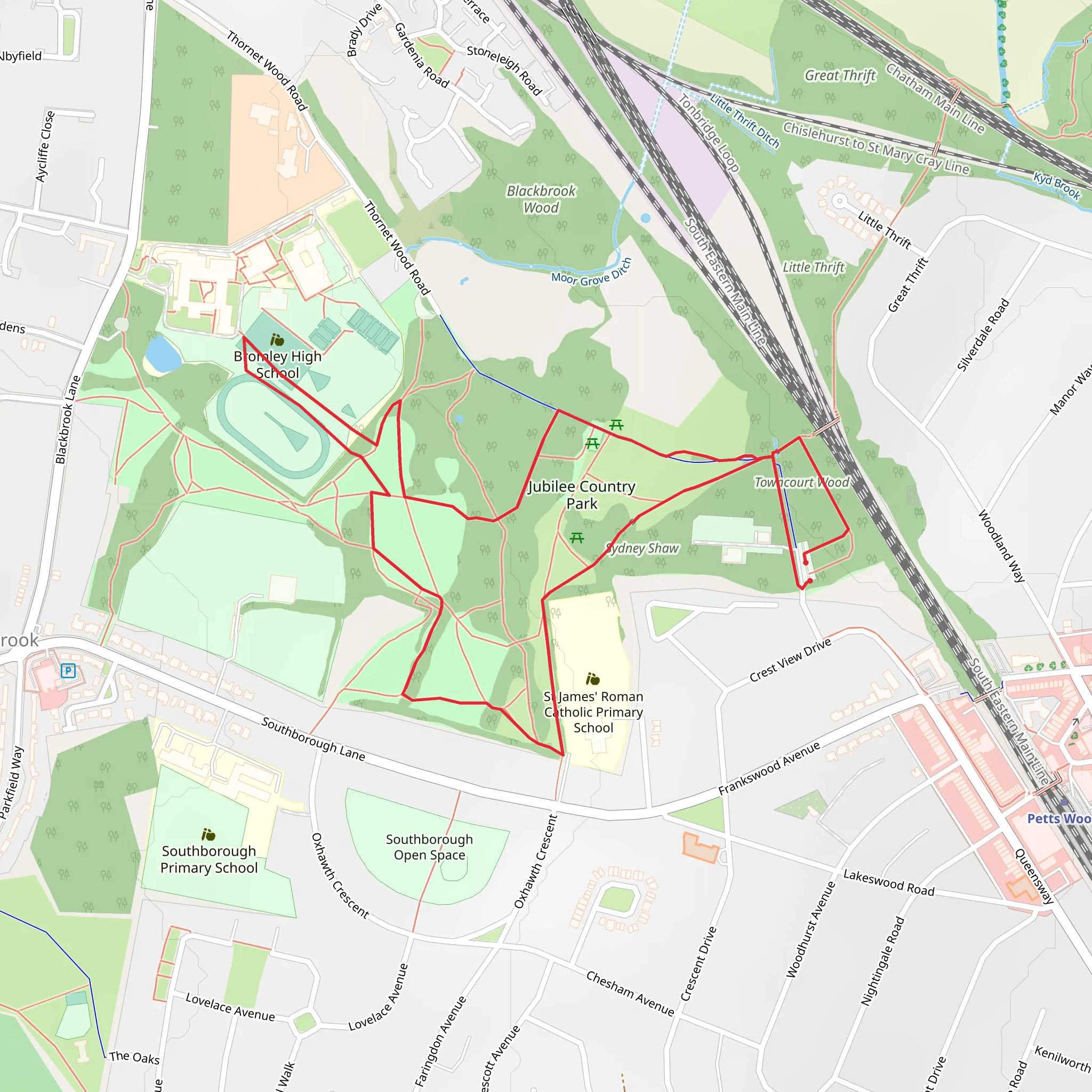 Jubilee Park Walk mobile static map