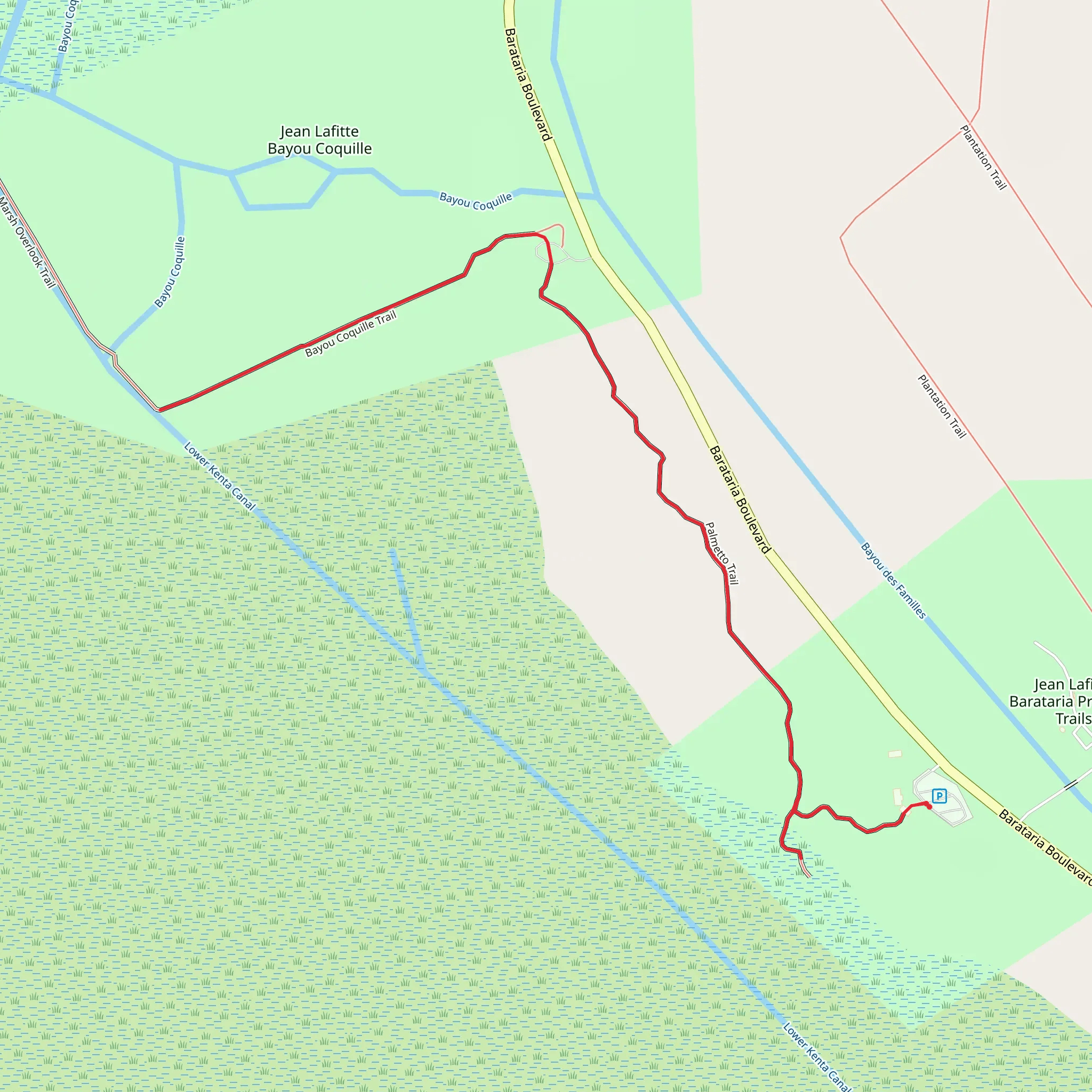 Bayou Coquille Trail mobile static map