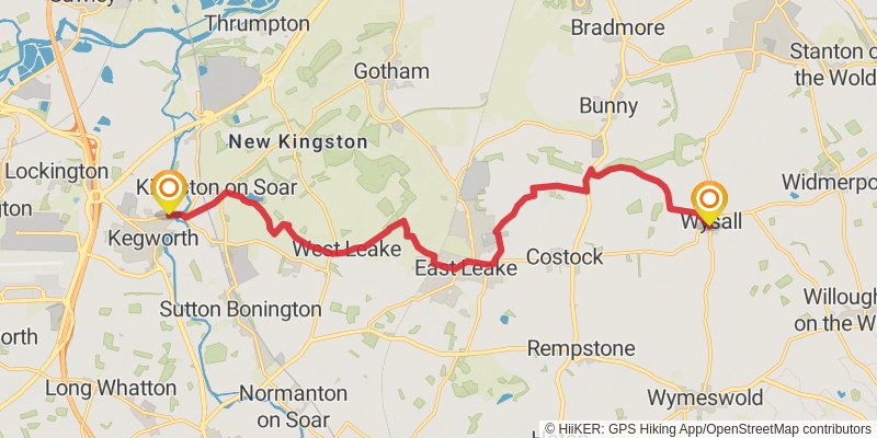 Notts Clockwalk stage 3 Map