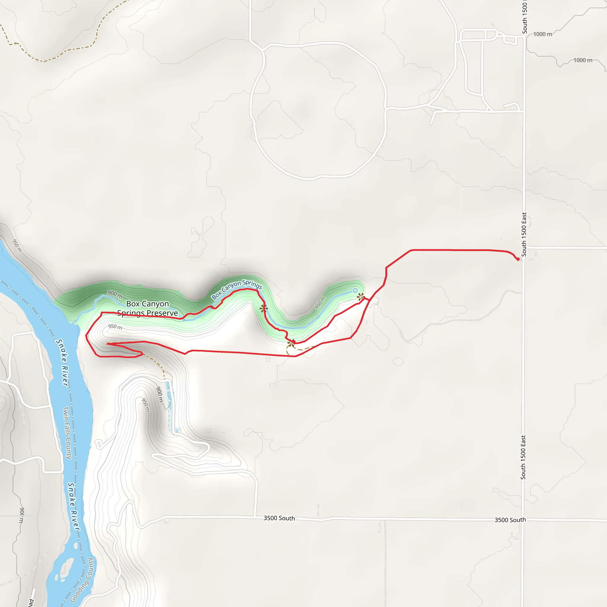 Box Canyon Springs Preserve Loop mobile static map