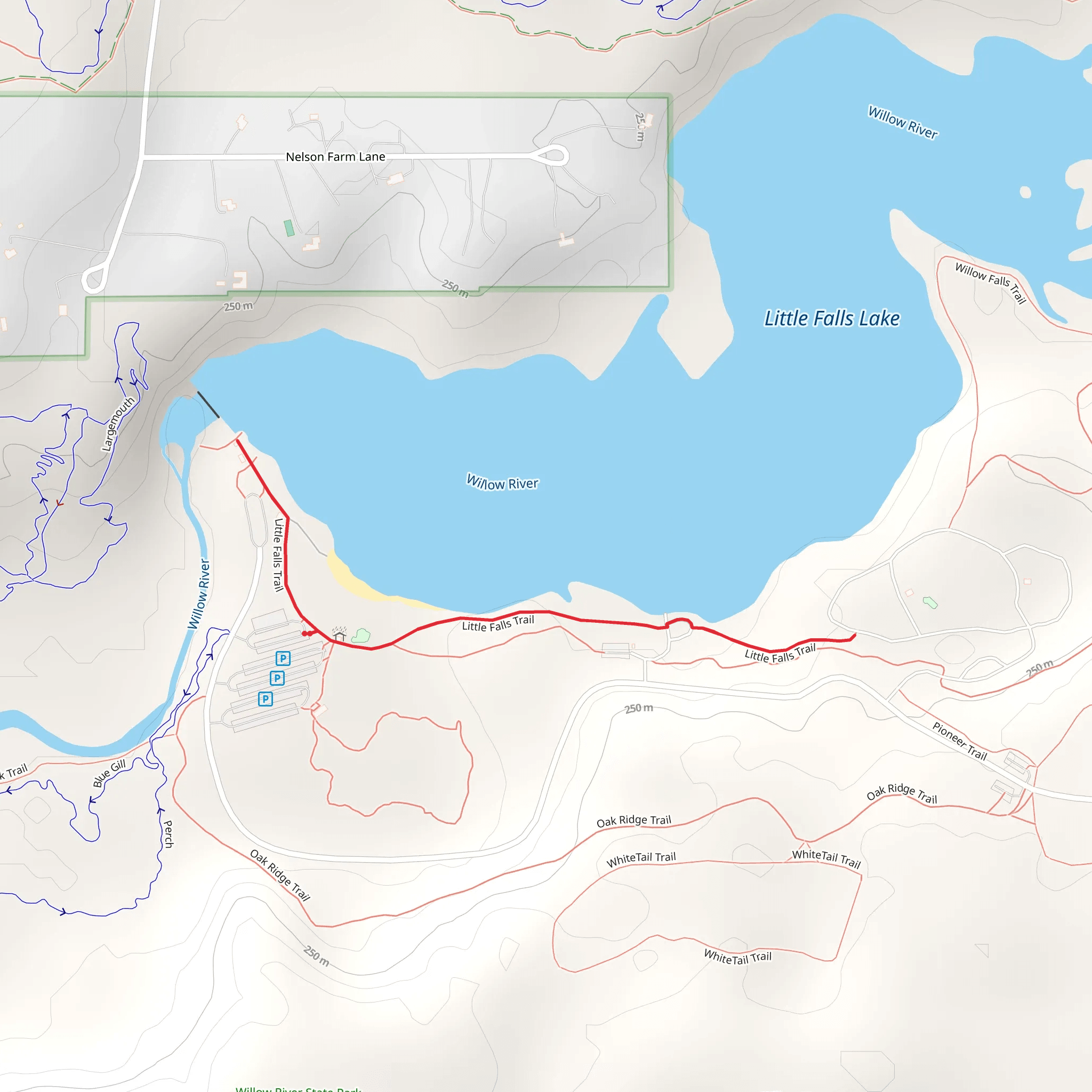 Little Falls Trail mobile static map