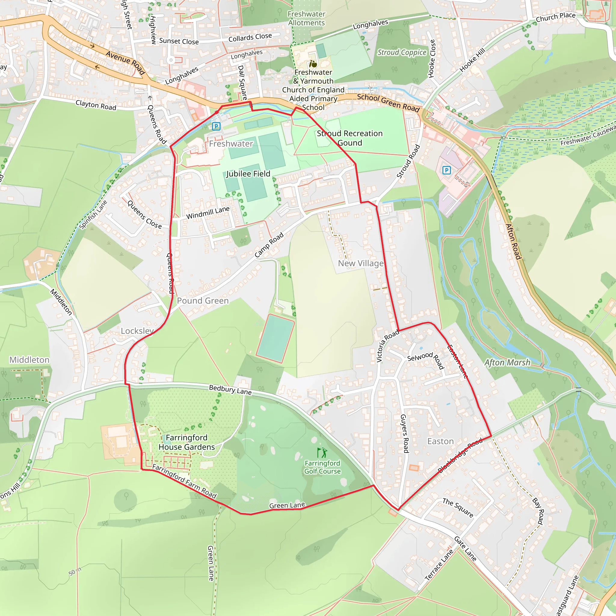 Freshwater Circular Walk mobile static map