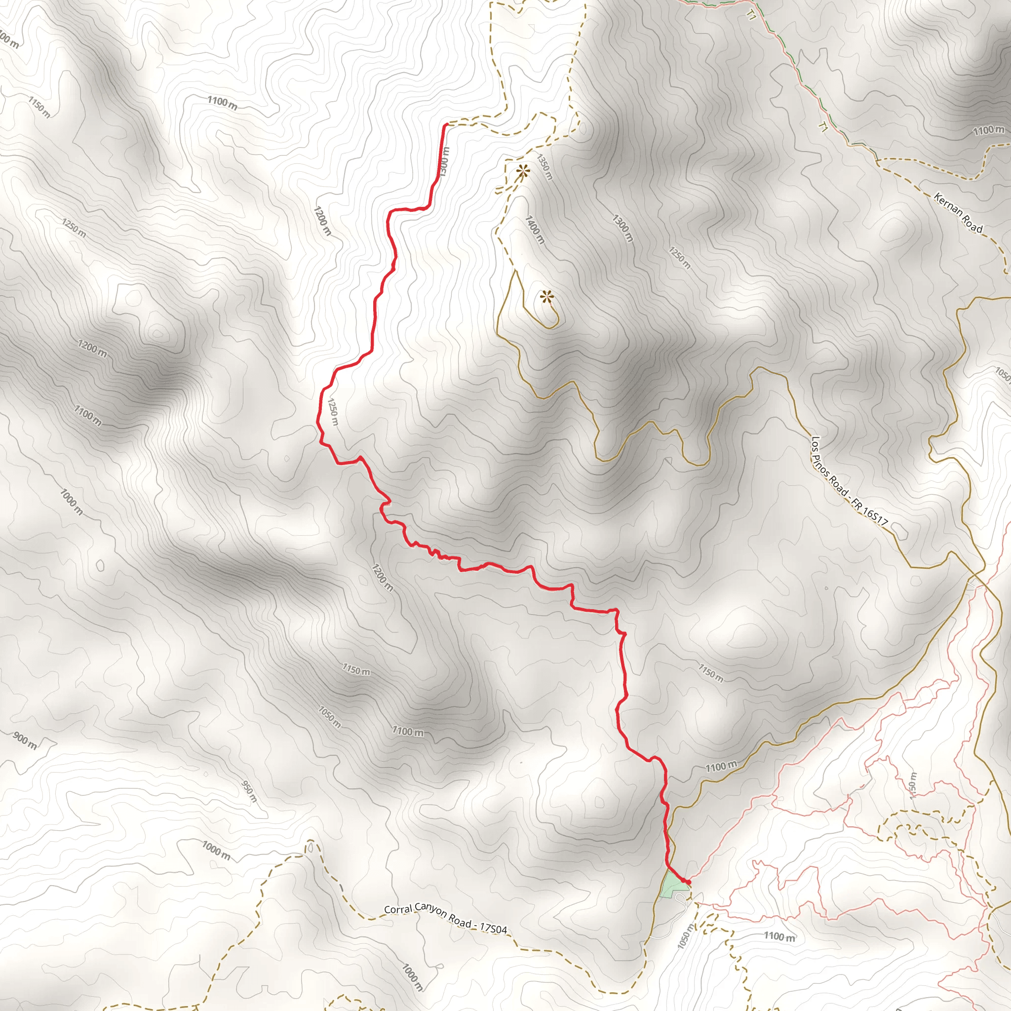 Spur Meadow Trail mobile static map