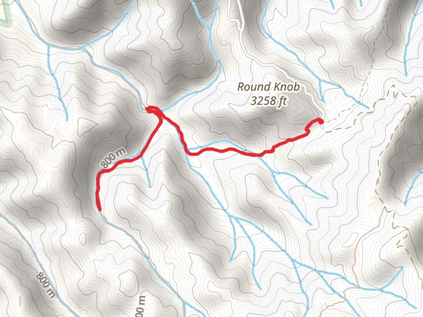An image depicting the trail Artie Hollow and Davis Creek Trail and its surrounding area.