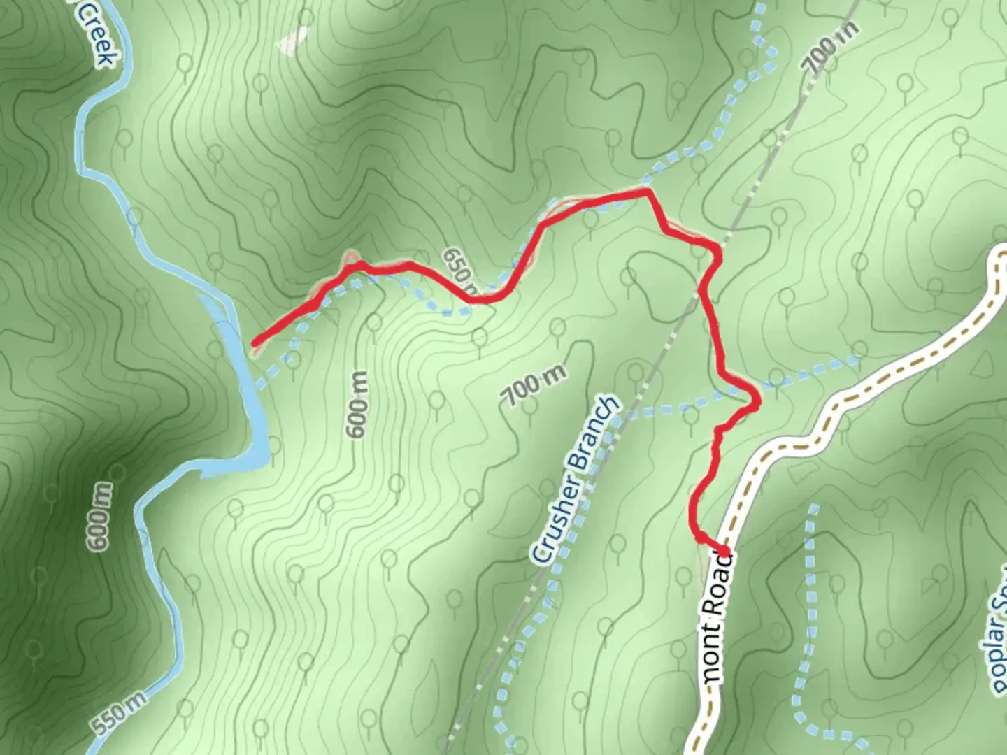An image depicting the trail White Rocks Trail and its surrounding area.