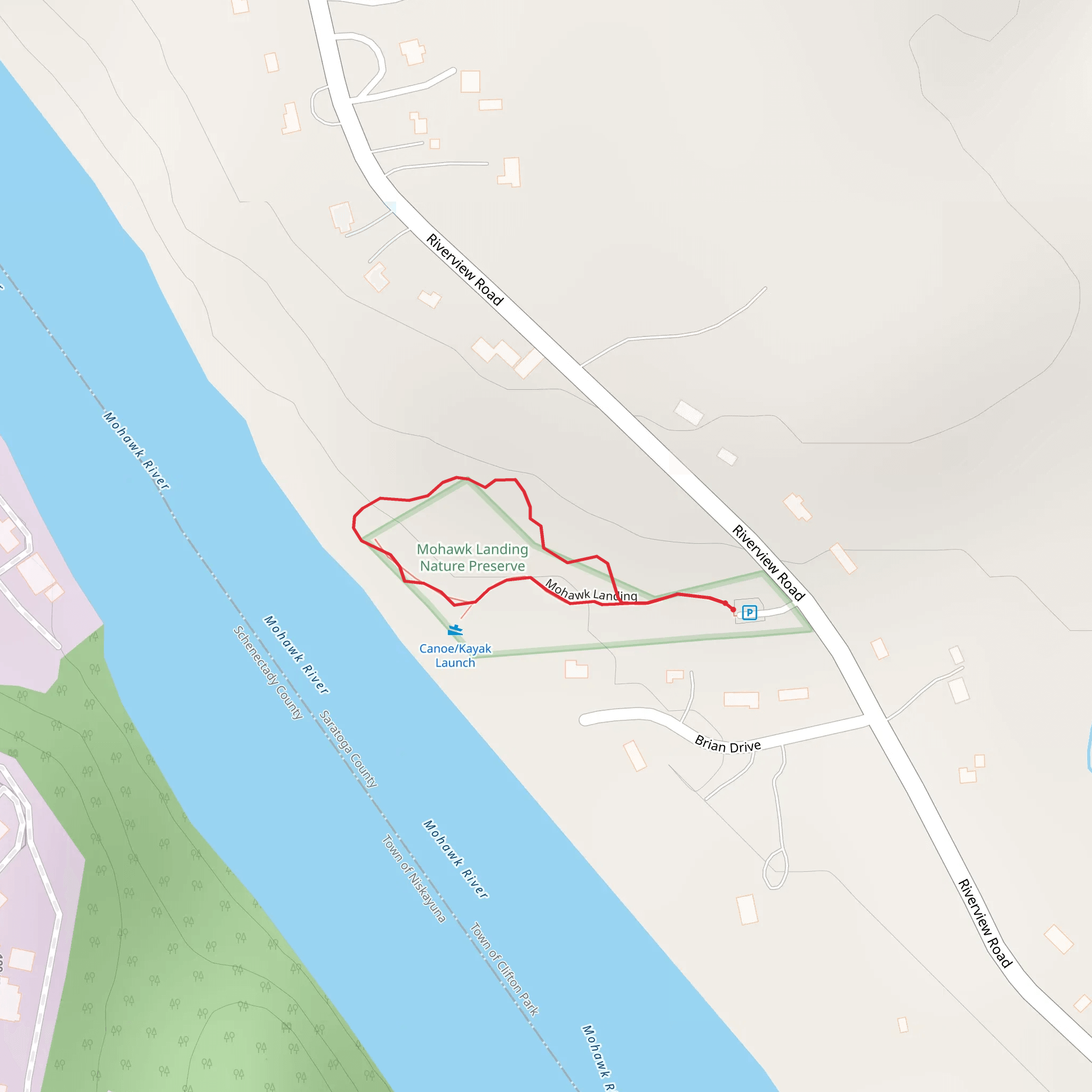 Mohawk River and Mohawk Landing Loop mobile static map