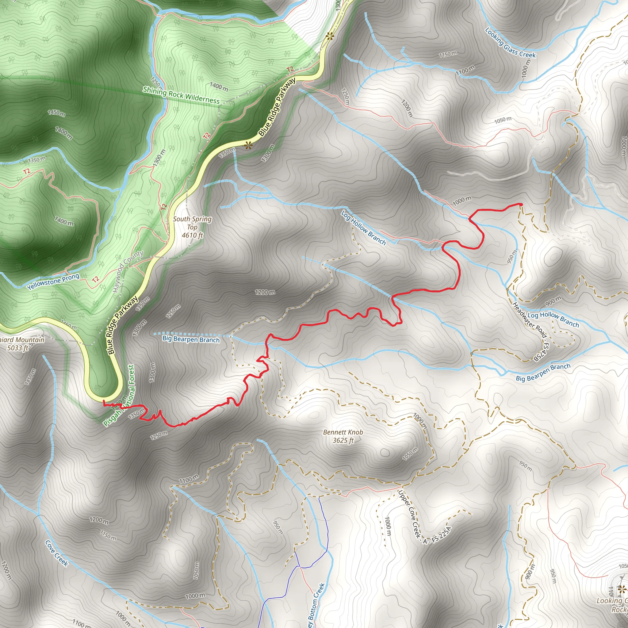 Seniard Ridge Trail mobile static map