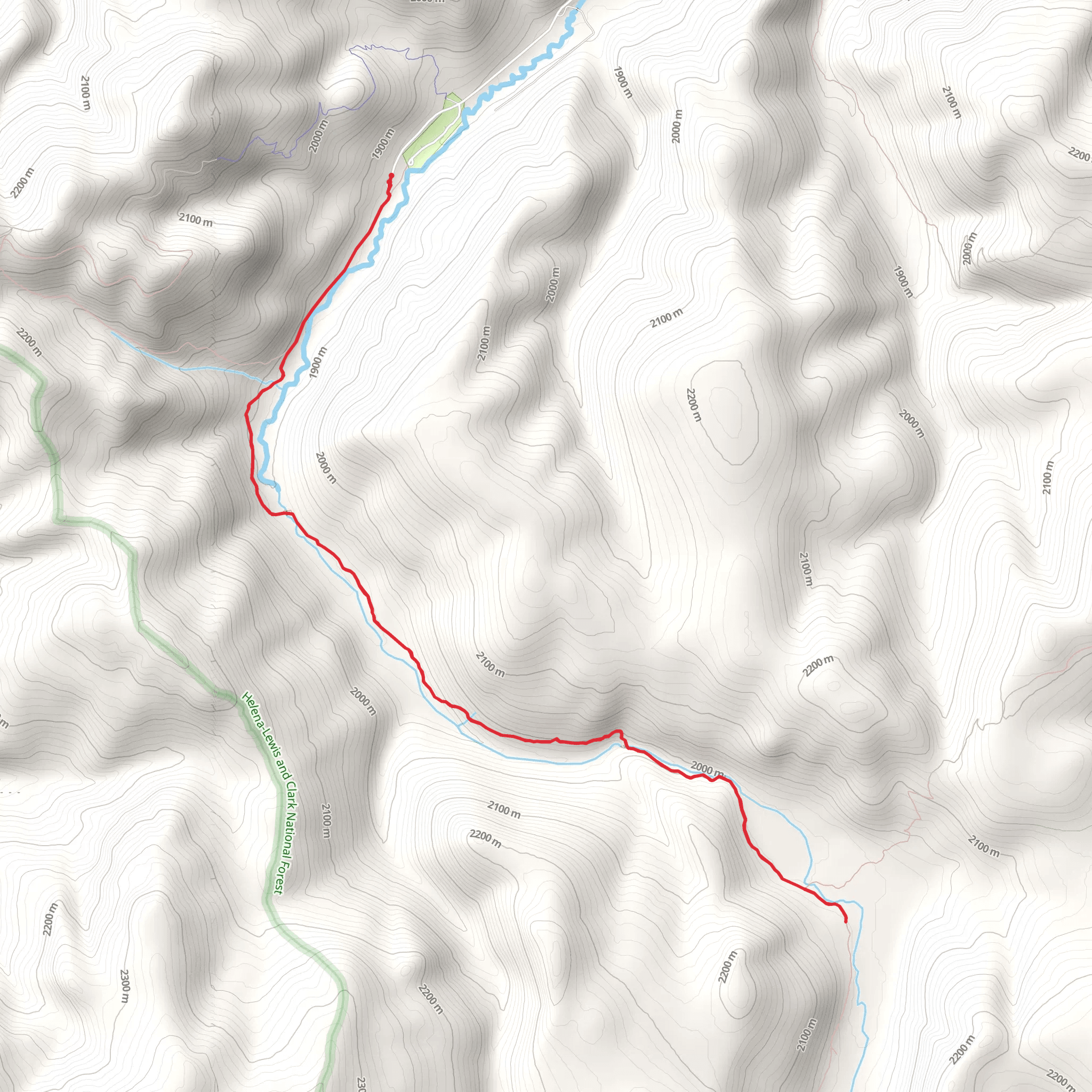 Blackfoot Meadows from Little Blackfoot River Road mobile static map