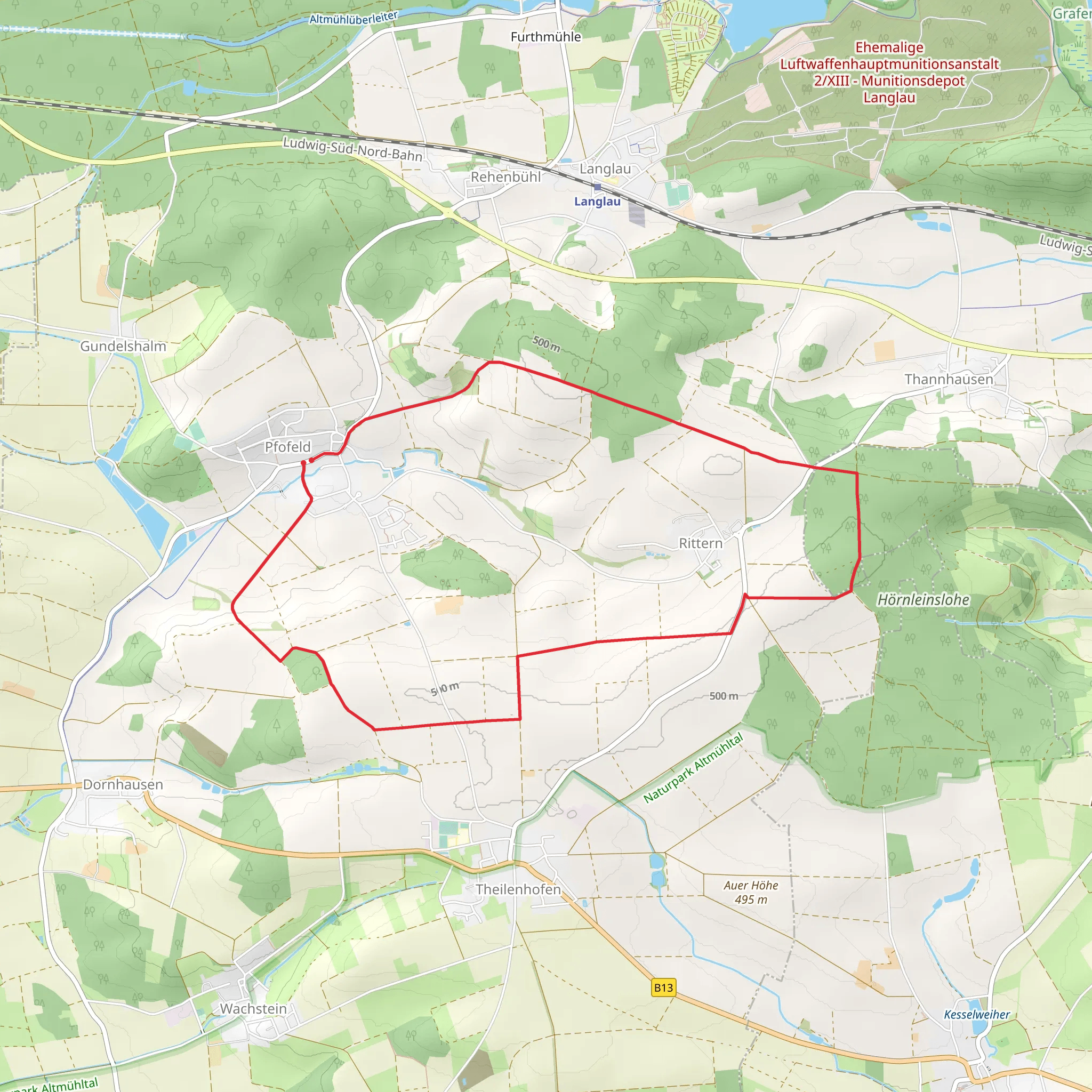 Fraenkisches Seenland Loop mobile static map