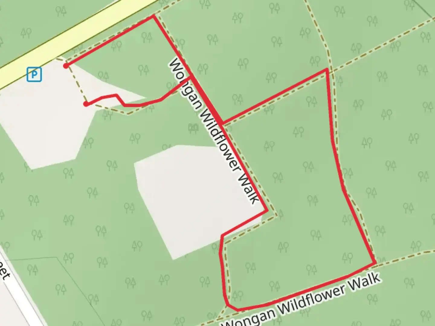 An image depicting the trail Wongan Wildflower Walk and its surrounding area.