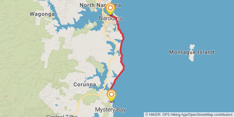 The Great South Coast Walk stage 21 Map