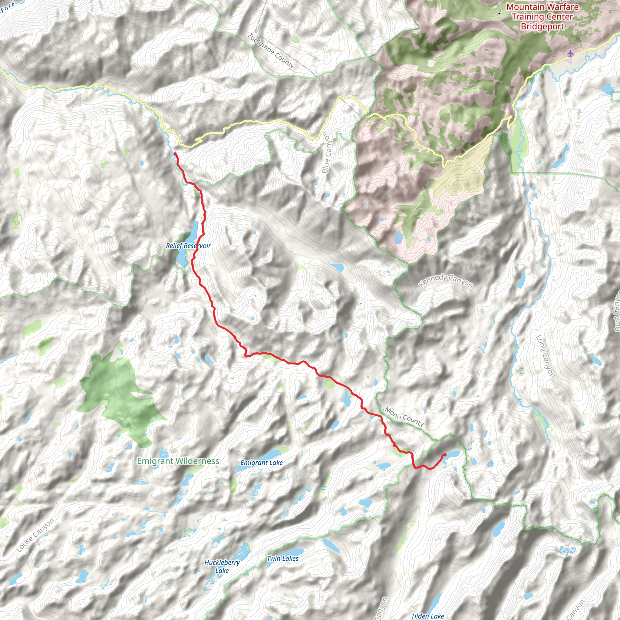 Dorothy Lake via Huckleberry Trail and Lunch Meadow Trail mobile static map
