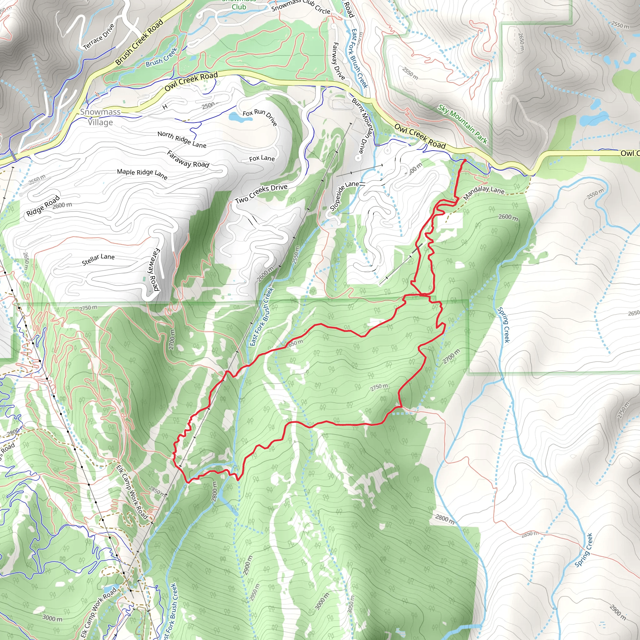 Tom Blake Equestrian, Anaerobic Nightmare and Sequel Loop Trail mobile static map