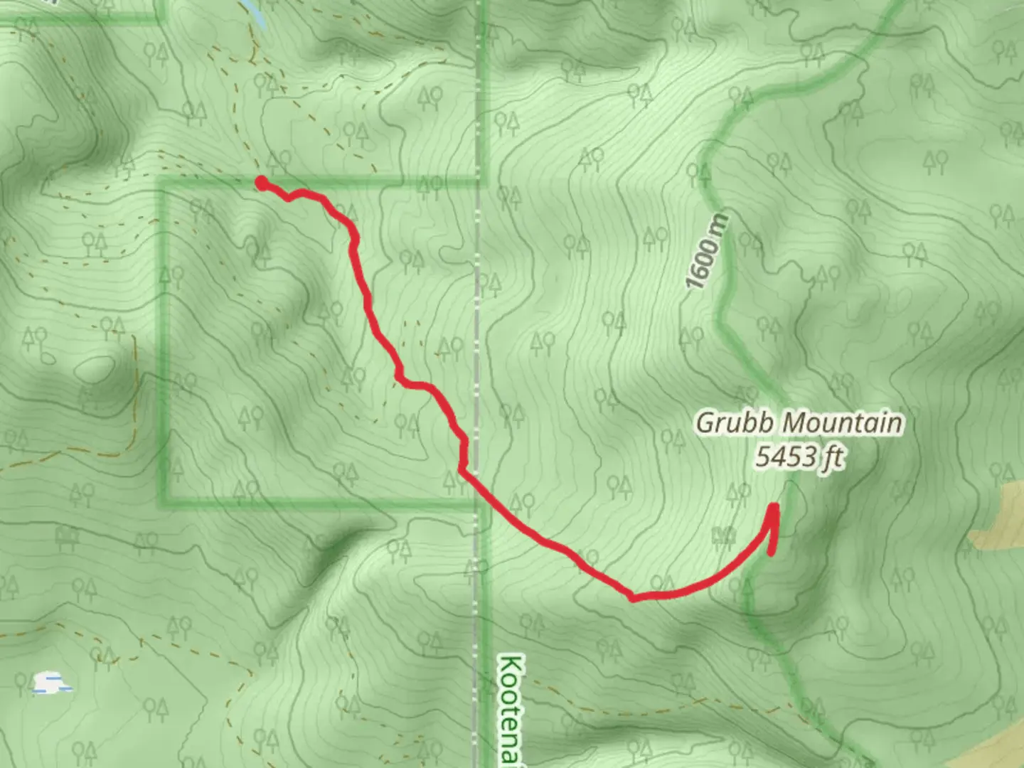 An image depicting the trail Grubb Mountain Trail and its surrounding area.