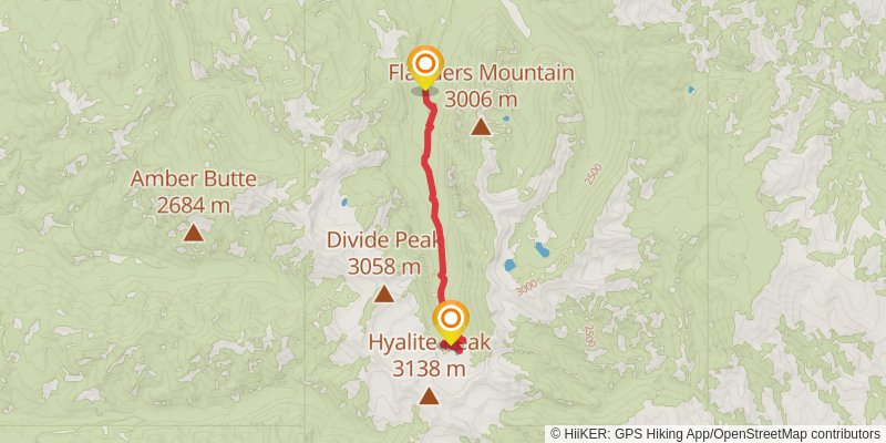 Hyalite Creek Trail to Hyalite Lake stage 2 Map