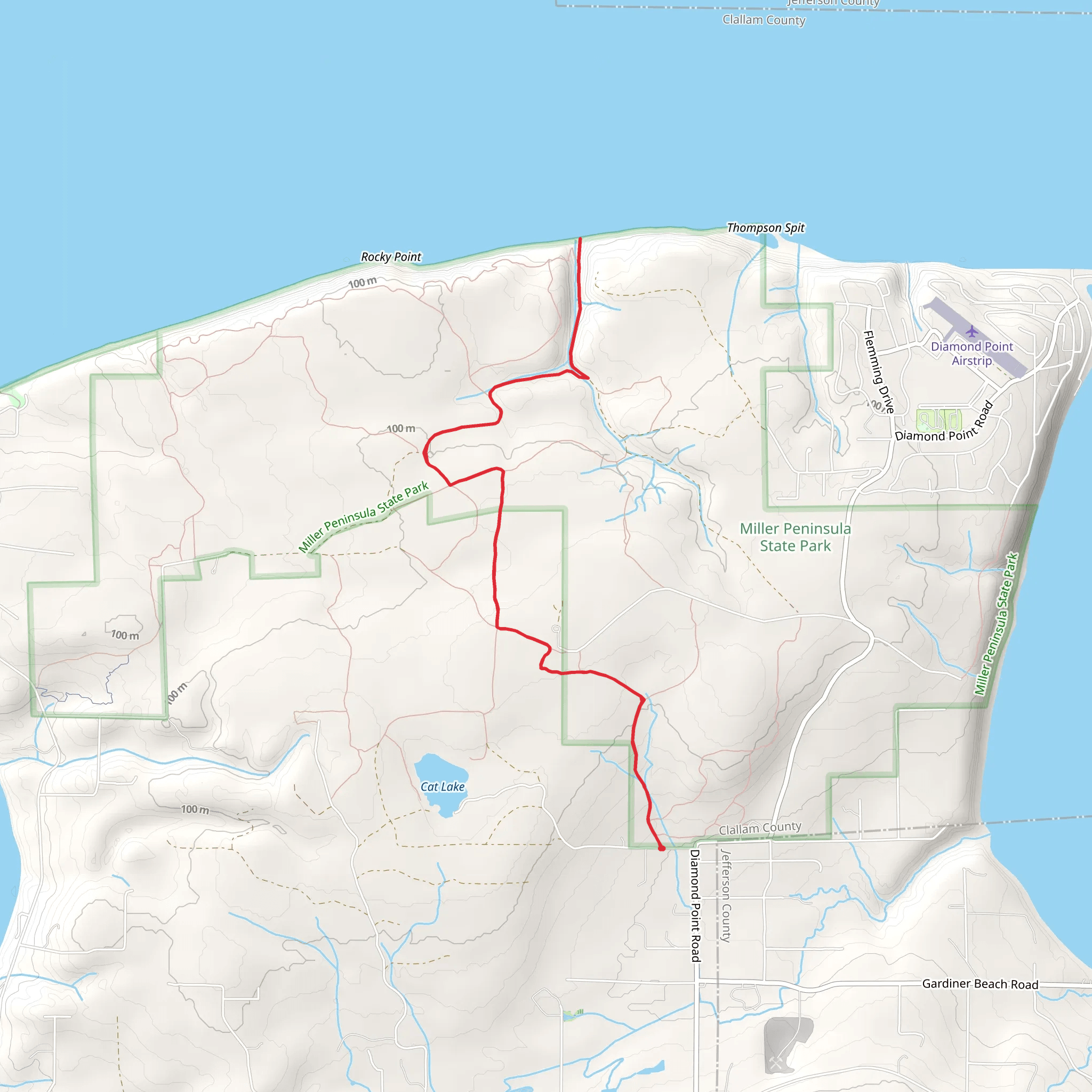 Yarrow Cutoff and Beach Trail mobile static map