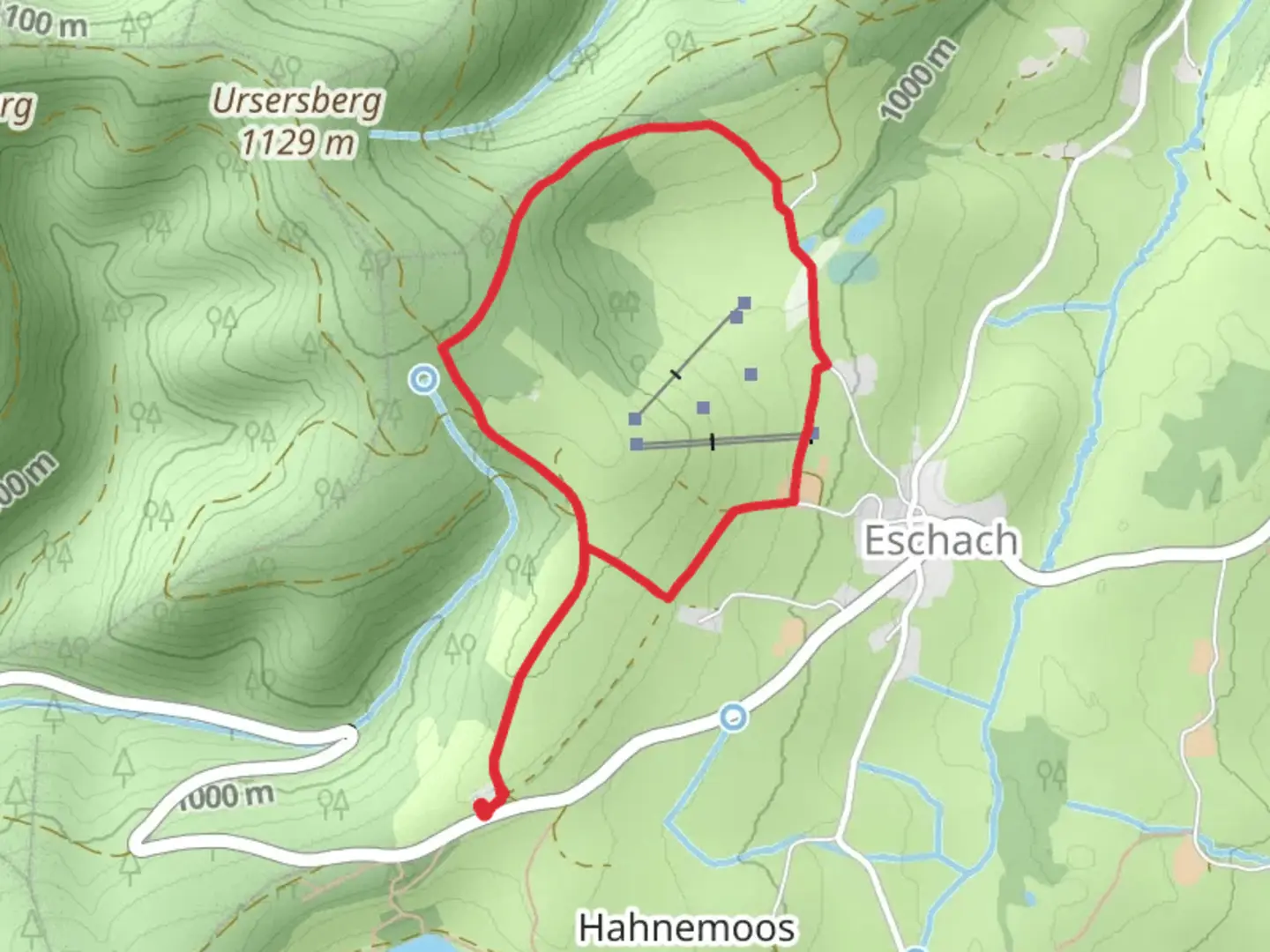 An image depicting the trail Gletscheralpe Eschach Loop and its surrounding area.