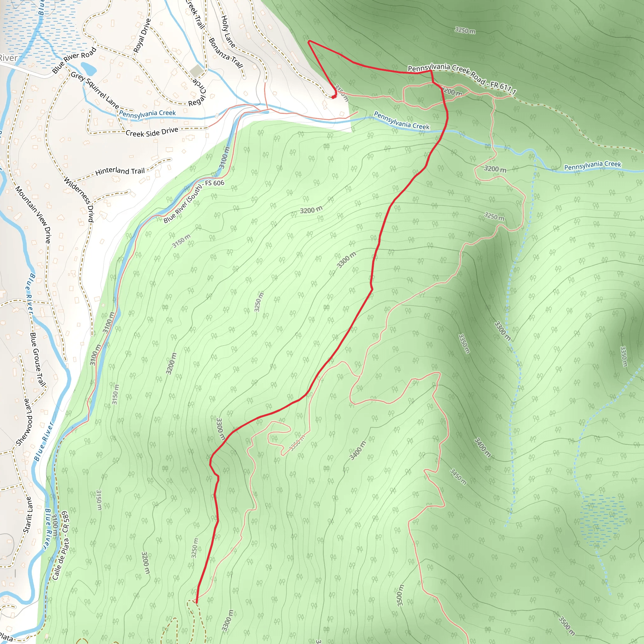 Fredonia to Pennsylvania Trail mobile static map