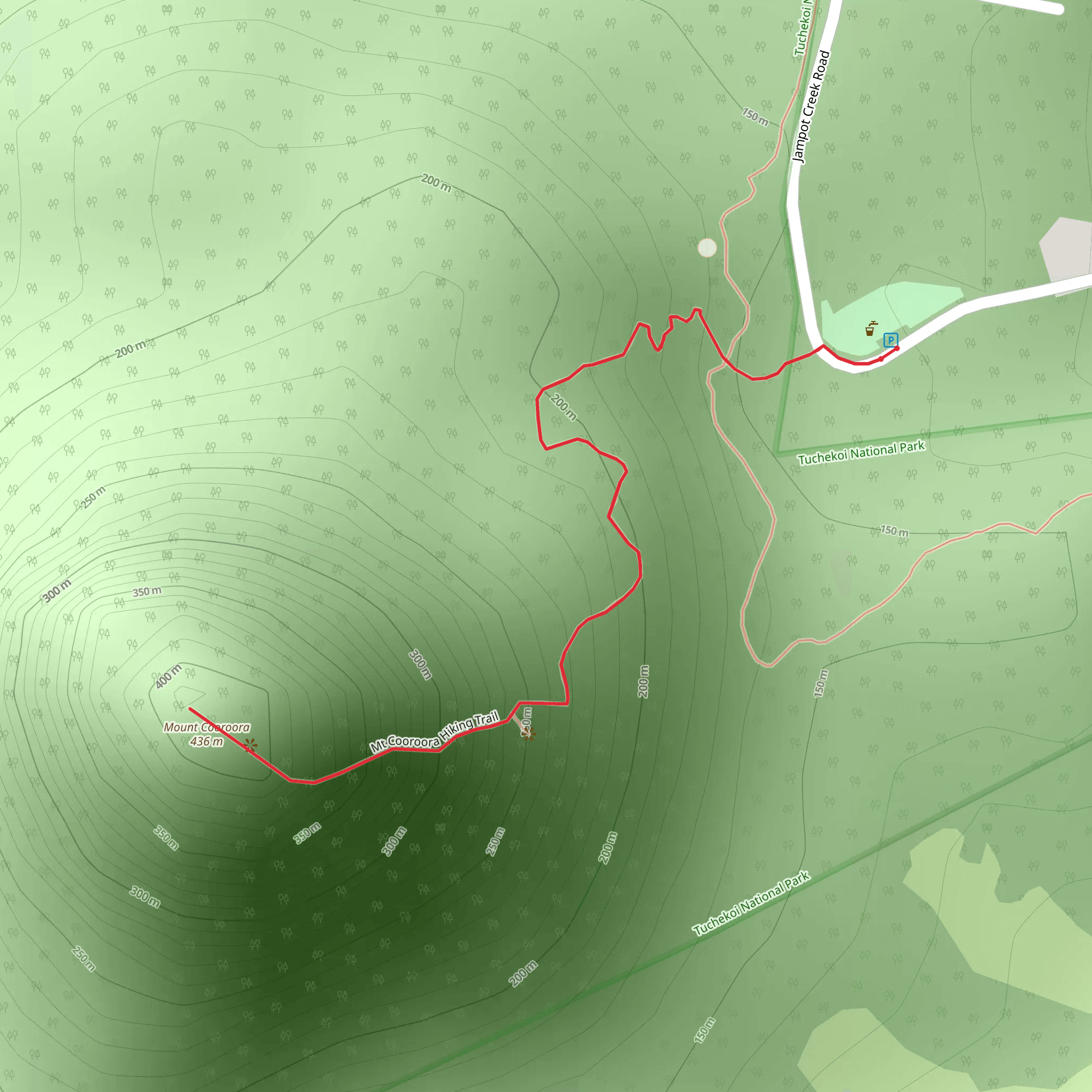 Mount Cooroora Walk mobile static map