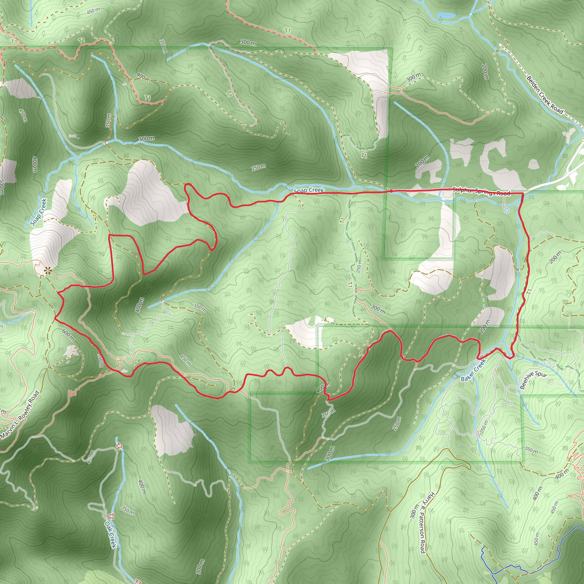 Soap Creek Loop mobile static map