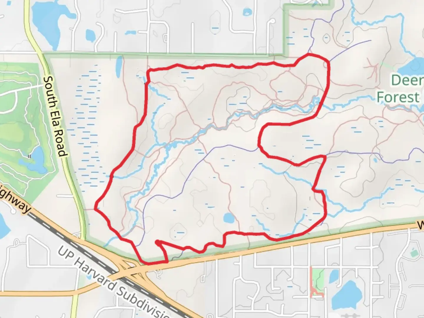 An image depicting the trail Yellow and Orange Loop Trail and its surrounding area.