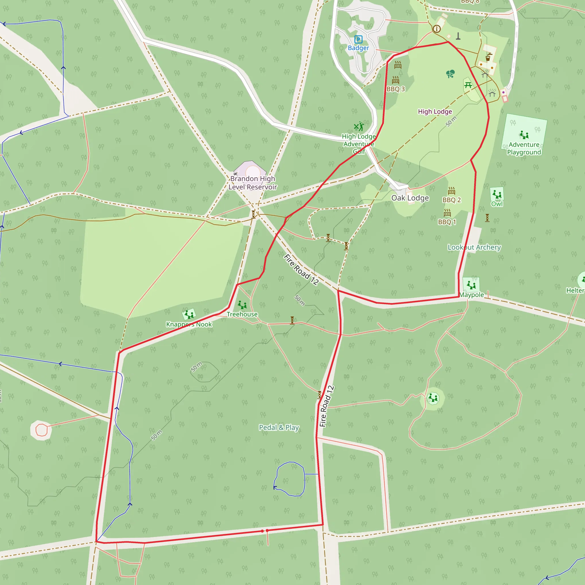 Knappers Nook Loop mobile static map