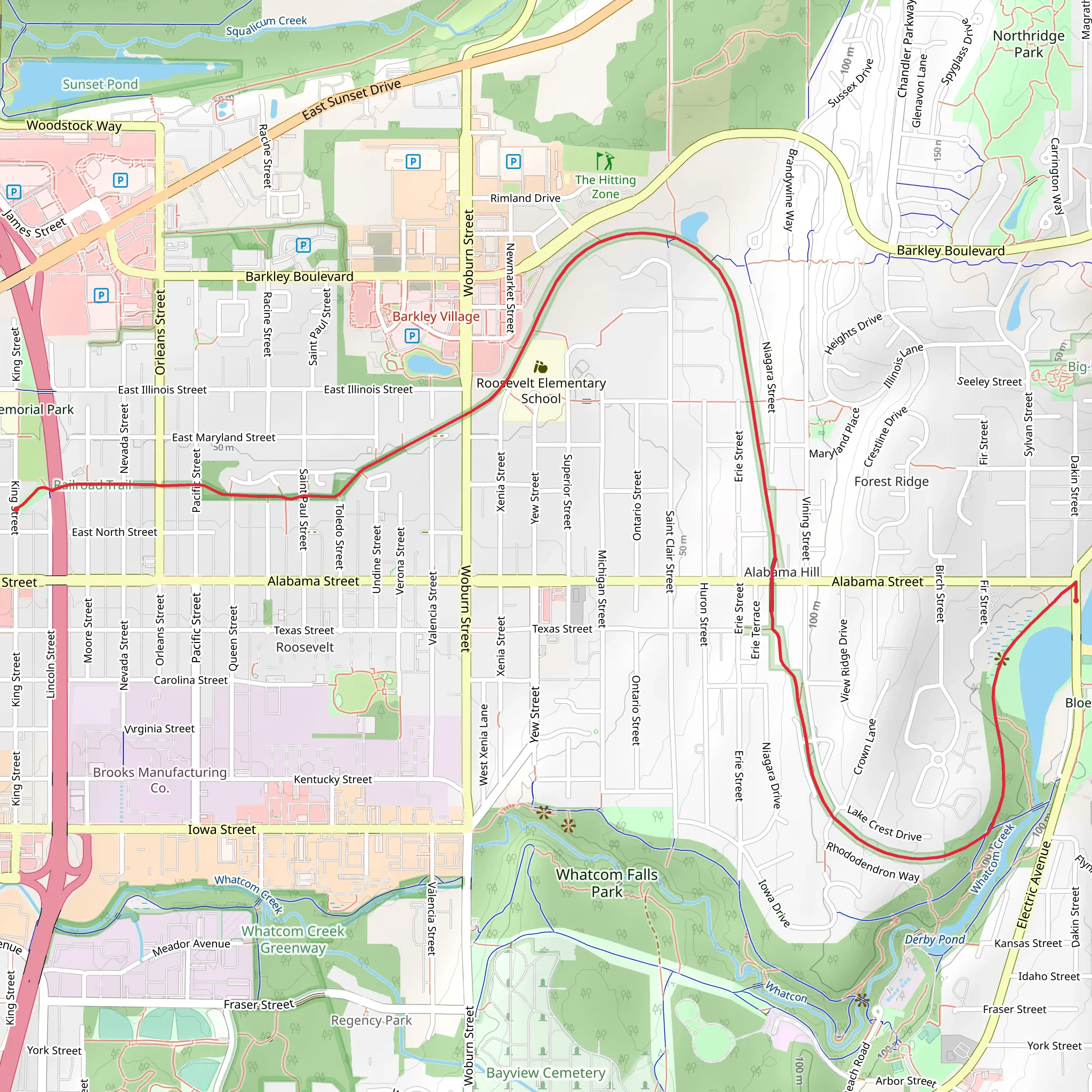 Railroad Trail mobile static map