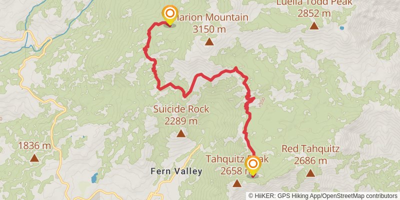 Pacific Crest Trail - Southern California stage 17 Map