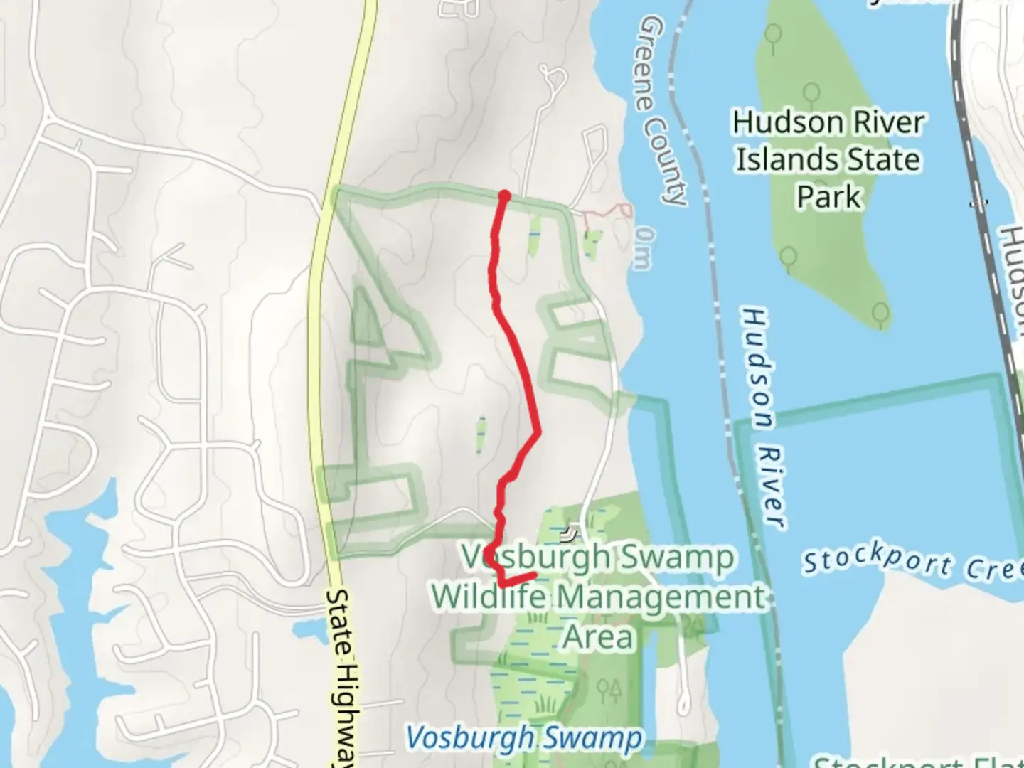 An image depicting the trail Four Mile Point Road Trail and its surrounding area.