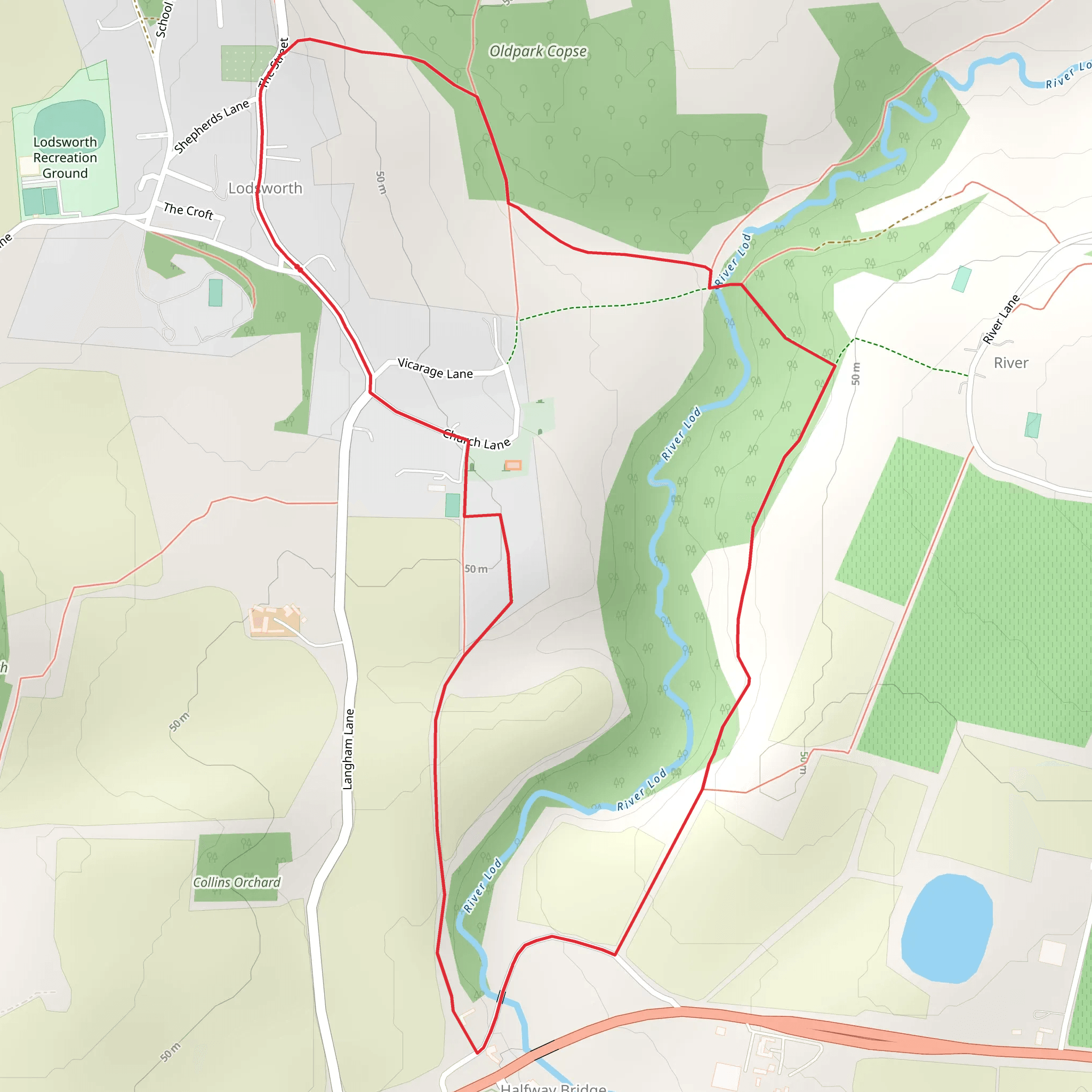 Lodsworth Loop mobile static map
