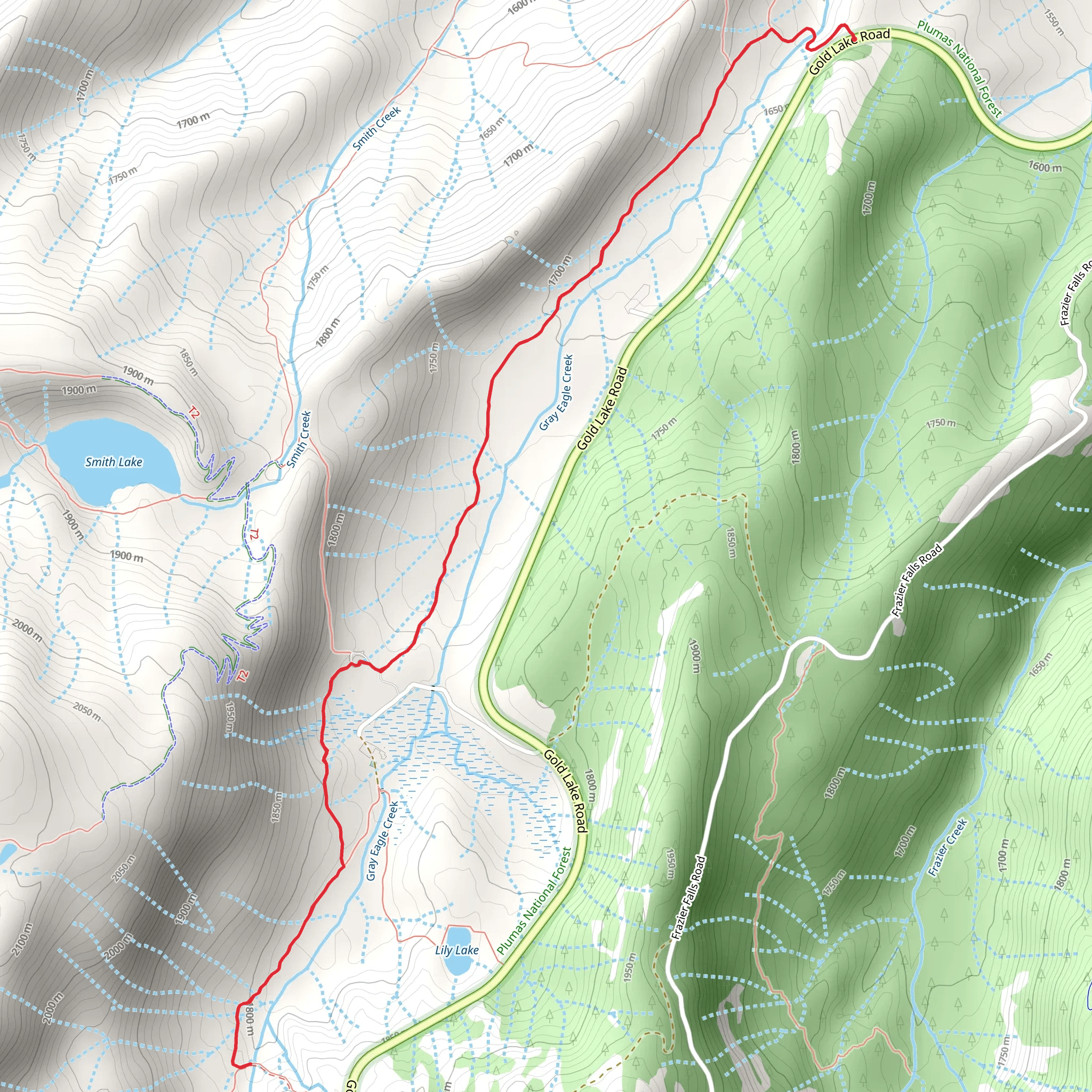 Gray Eagle Creek Trail mobile static map