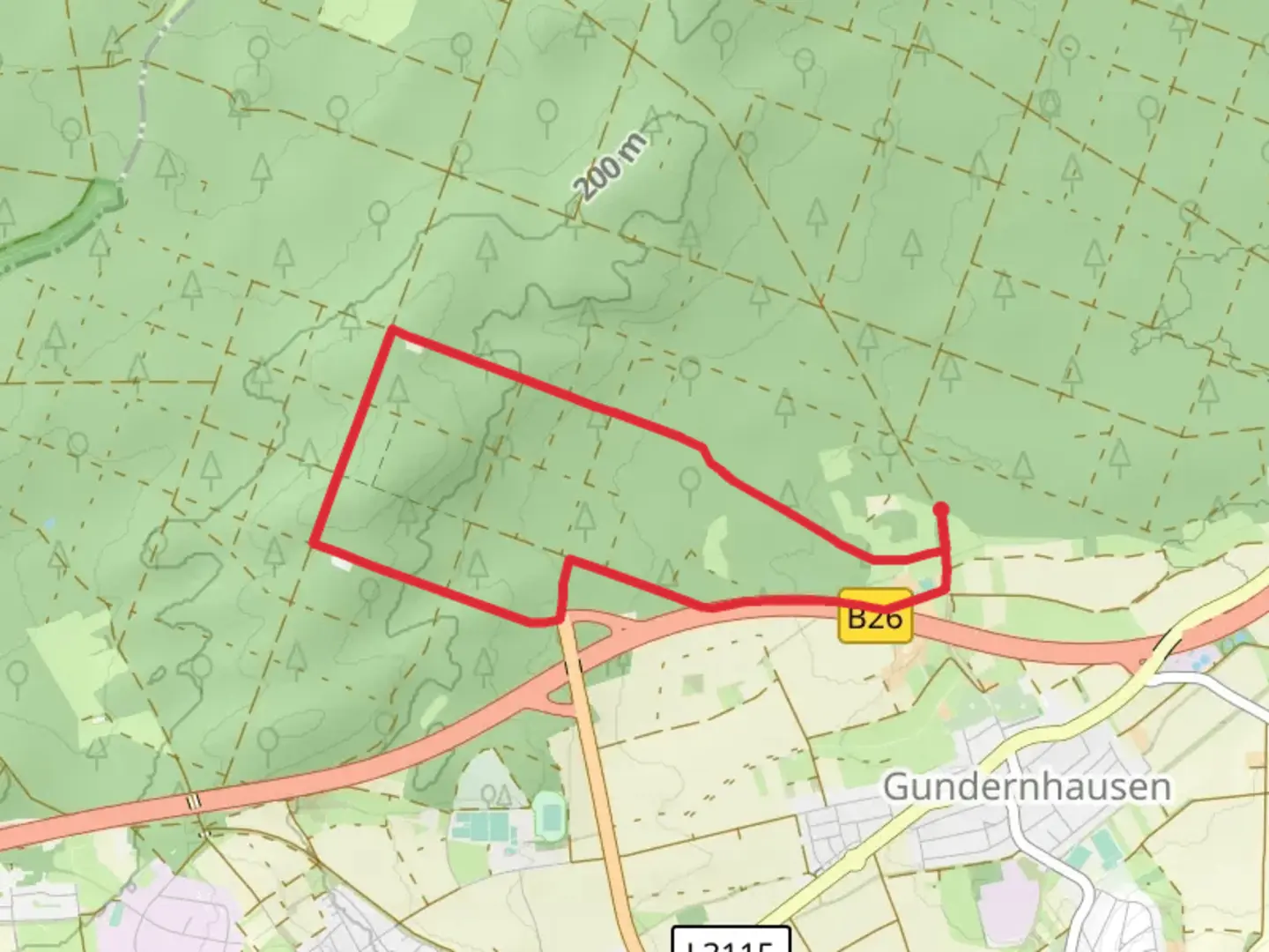 An image depicting the trail Tannenkopf Loop and its surrounding area.