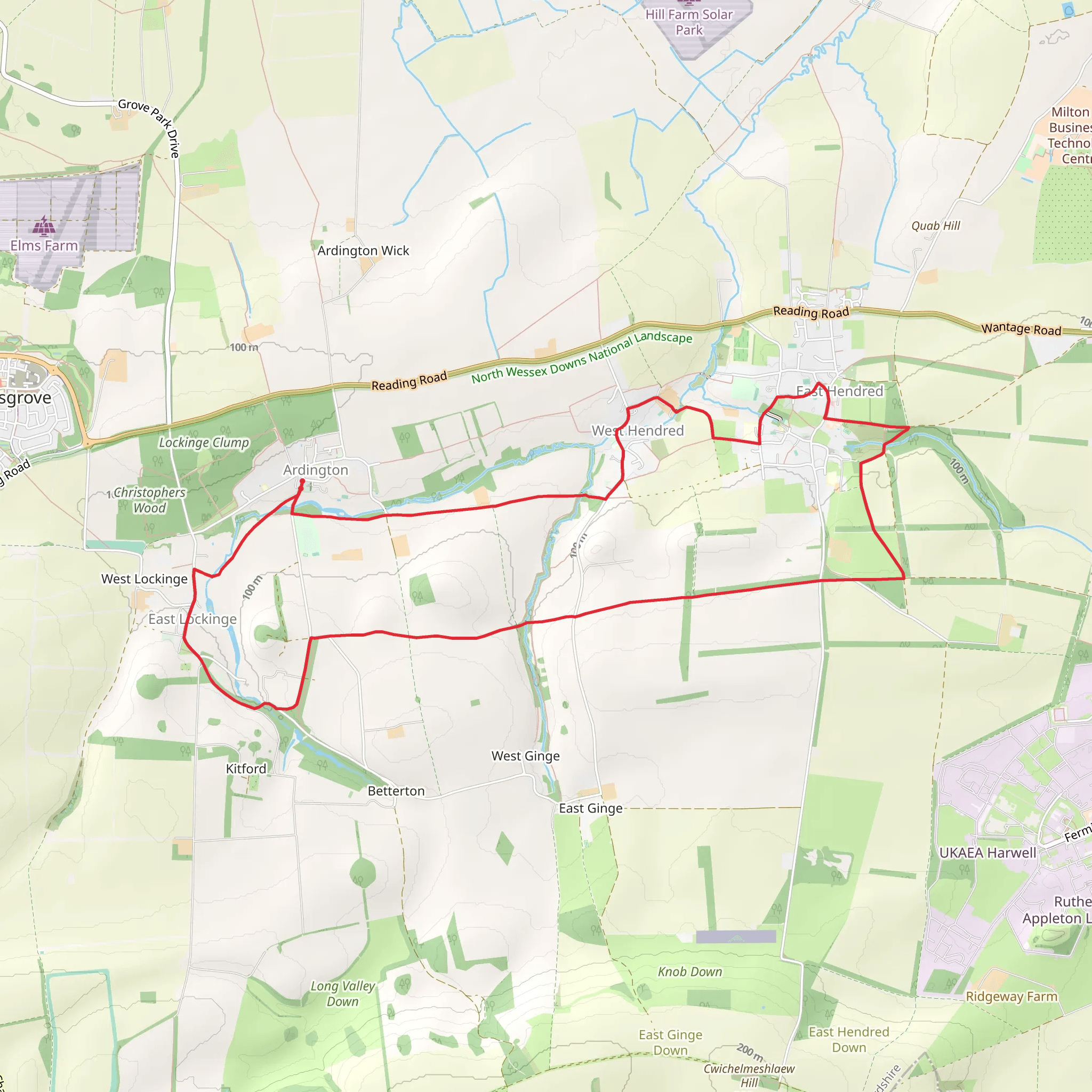Ardington Loop mobile static map