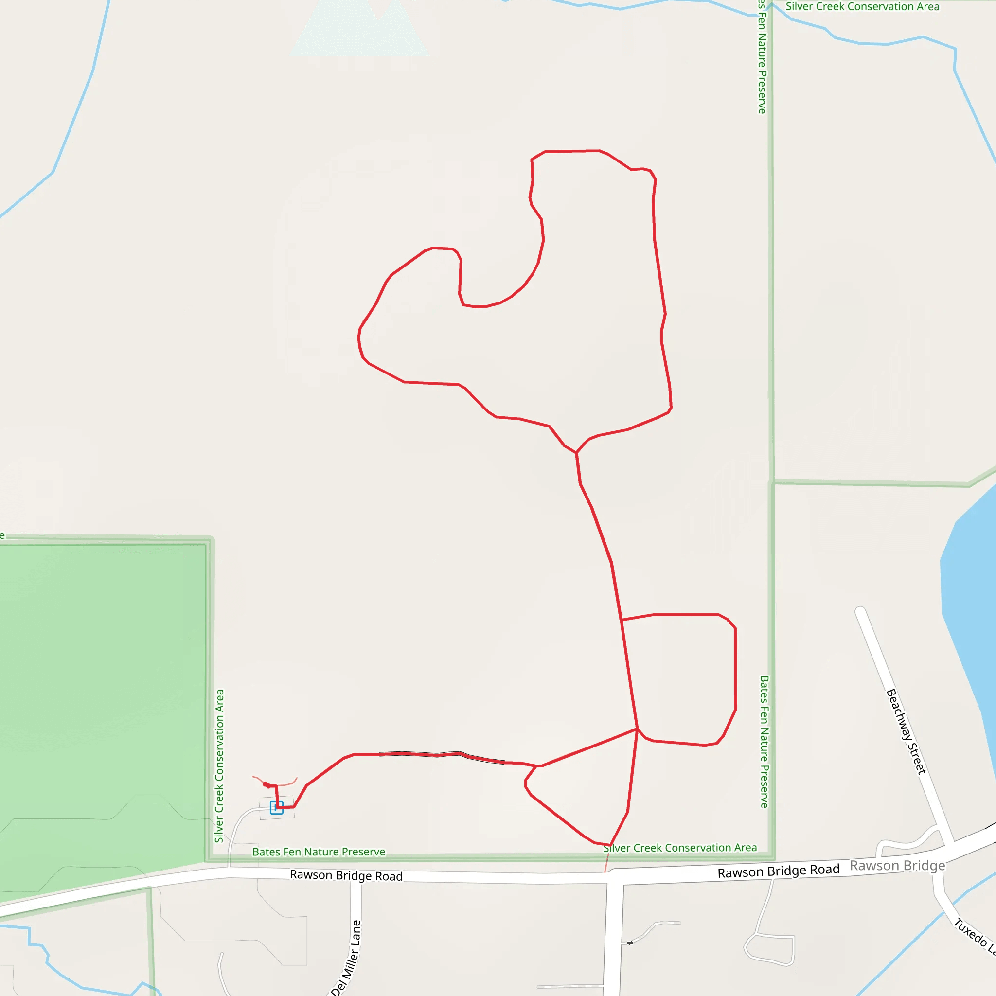 Bates Fen Nature Preserve mobile static map