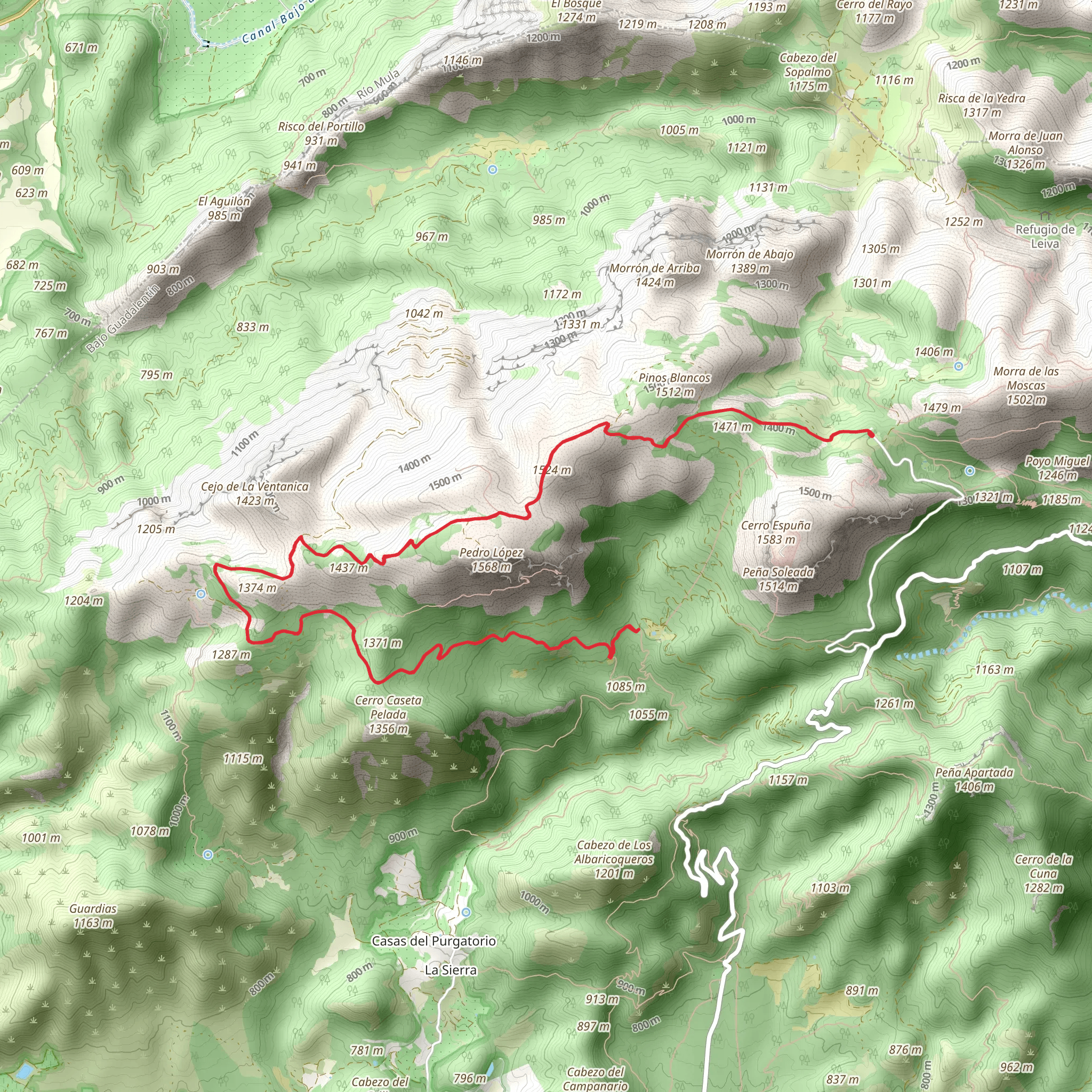 Path of Pedro Lopez - Sierra Espuña PR MU 63 mobile static map